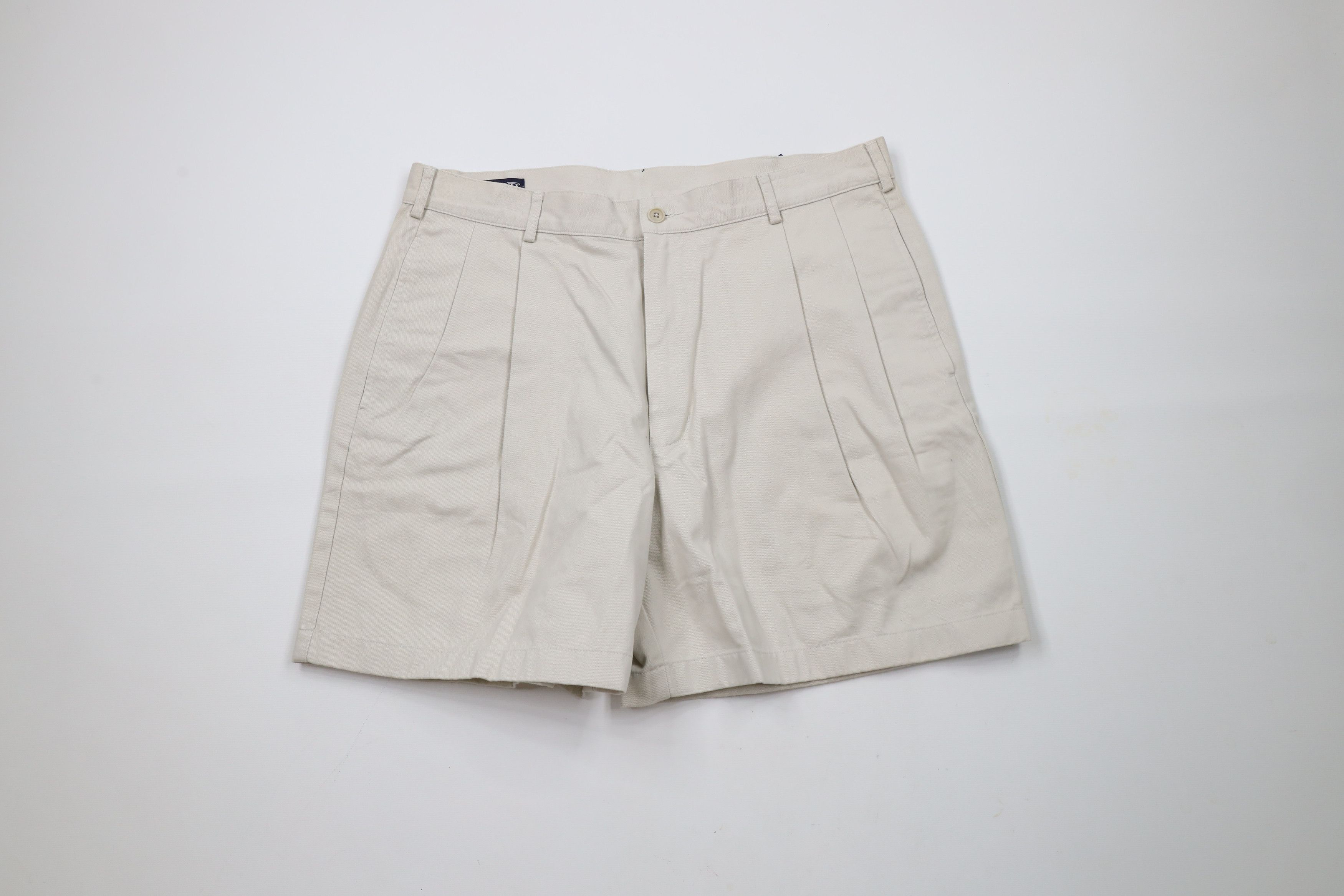 Lands' End × Vintage Deadstock Vintage Lands End Above Knee Chino Shorts Cotton Size US 34 / EU 50 - 1 Thumbnail