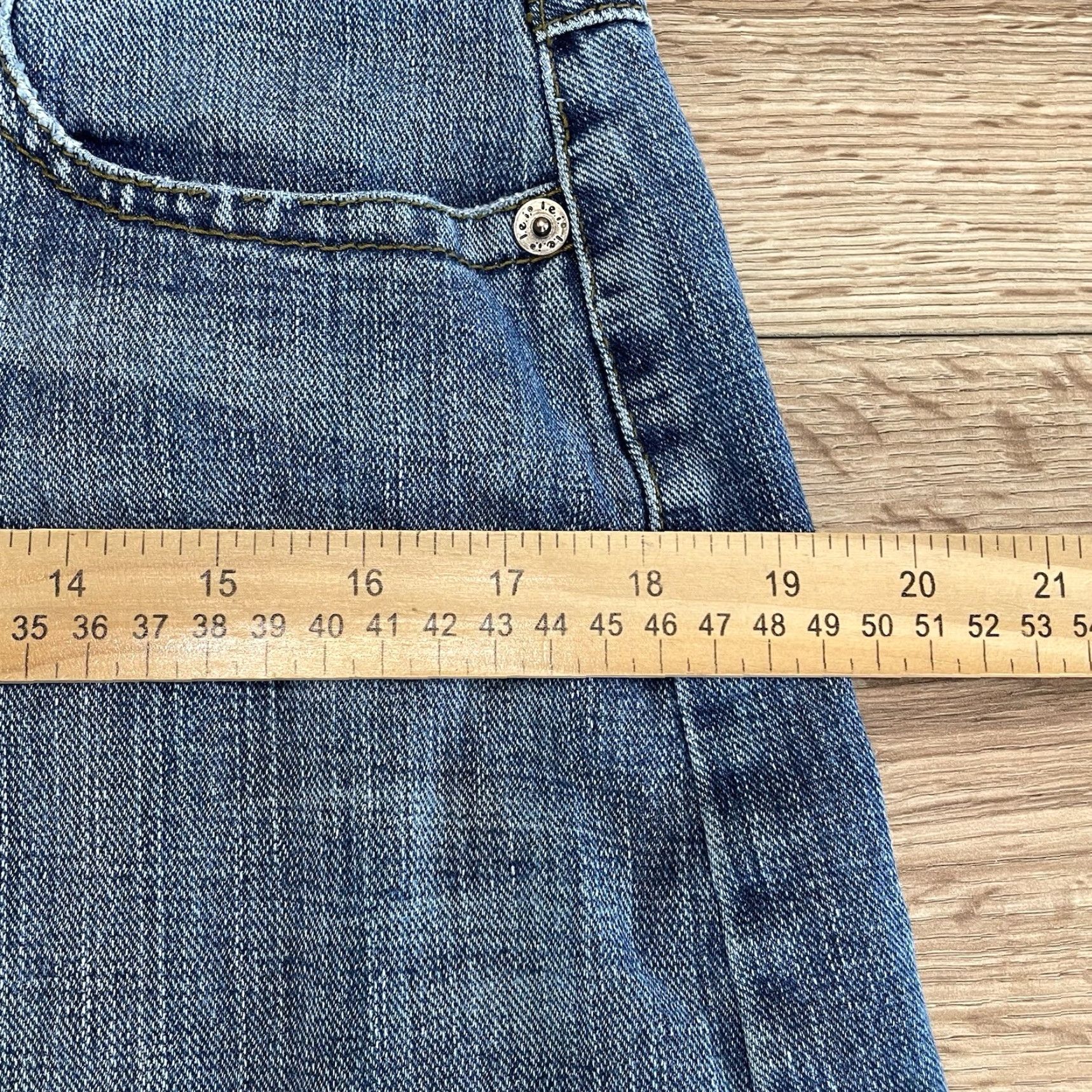 Vintage VINTAGE LEI Chelsea Denim Skirt Low Rise Long Size 11 Blue Womens Size 32" / US 10 / IT 46 - 7 Thumbnail