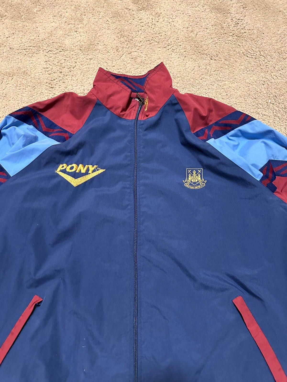 PONY Jacket/Coat 1995-97 West Ham Pony Track Jacket Sz XL Size ONE SIZE - 5 Thumbnail