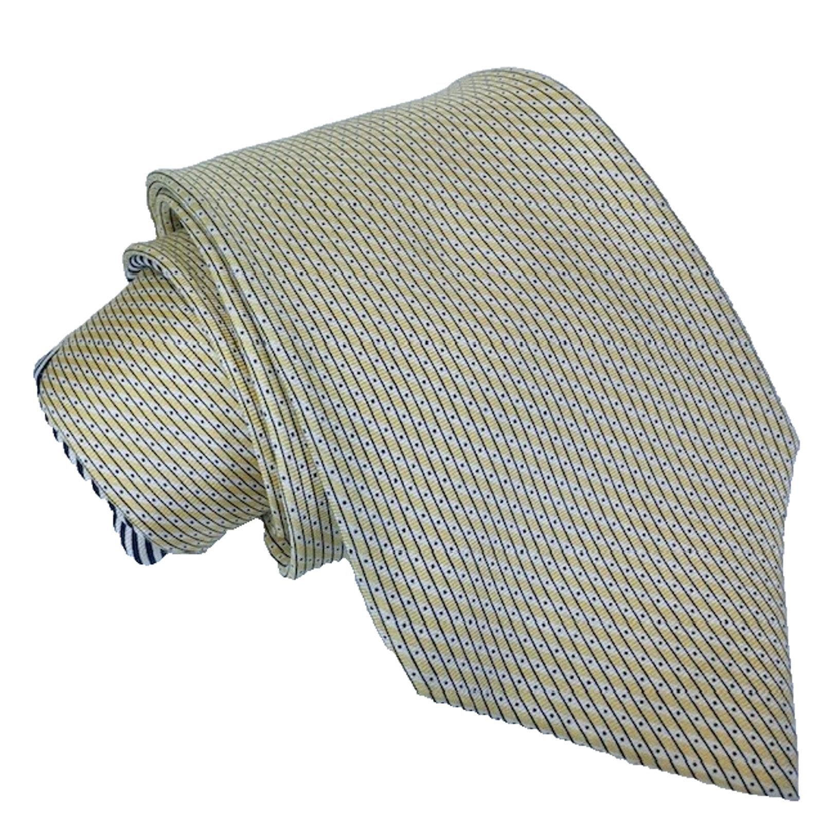 Tommy Hilfiger Tommy Hilfiger Men's Neck Tie Silk Gold/Beige/Blue Geometric Size ONE SIZE - 1 Thumbnail