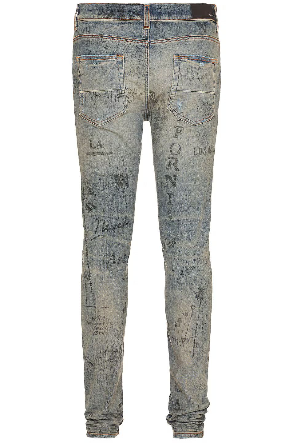 Amiri o1mle0426 Military Stencil Jeans in Clay Indigo Blue Size US 36 / EU 52 - 5 Thumbnail
