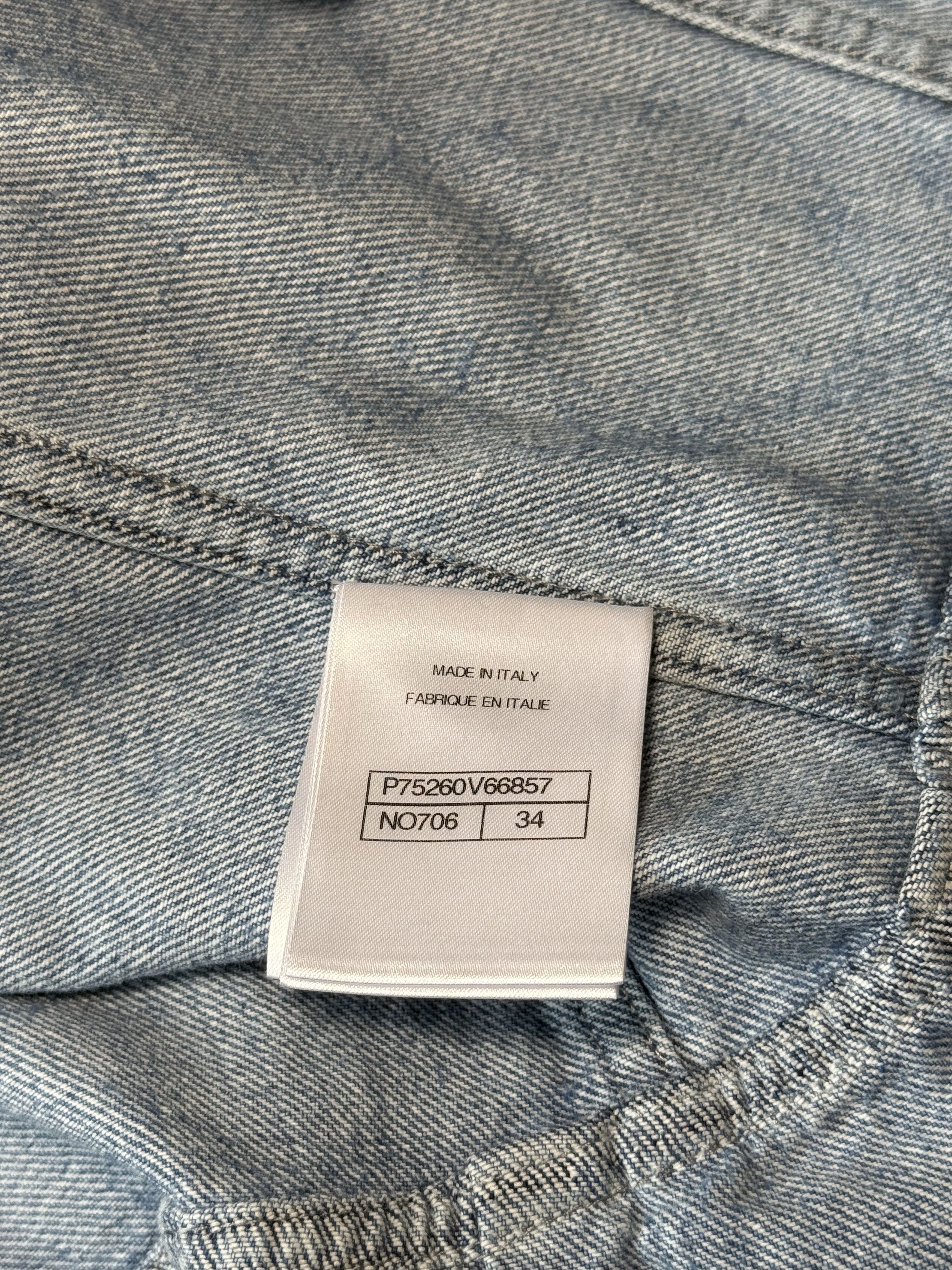 Chanel Chanel 23A CC Camelia Peplum Denim Jacket 34 Size XS / US 0-2 / IT 36-38 - 14 Thumbnail