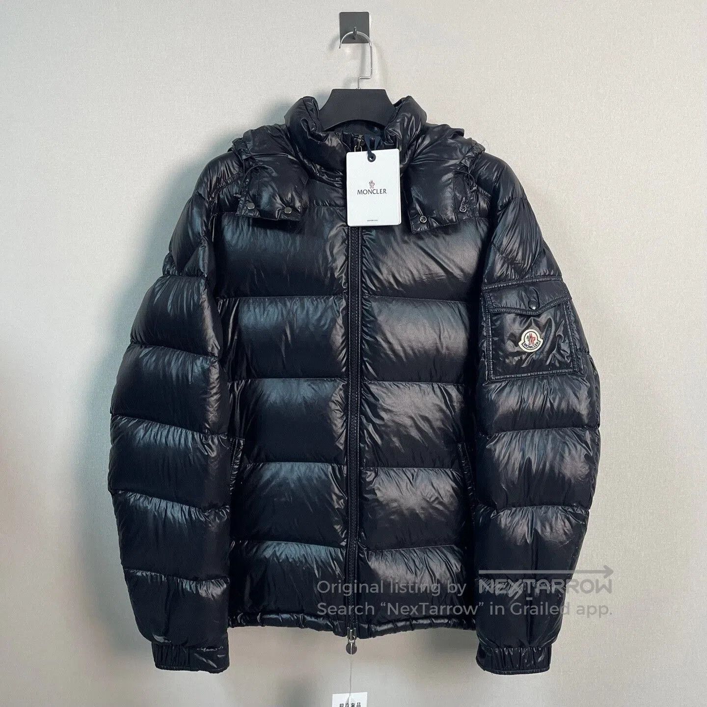 Moncler moncler black hooded puffer jacket. Size US L / EU 52-54 / 3 - 1 Thumbnail