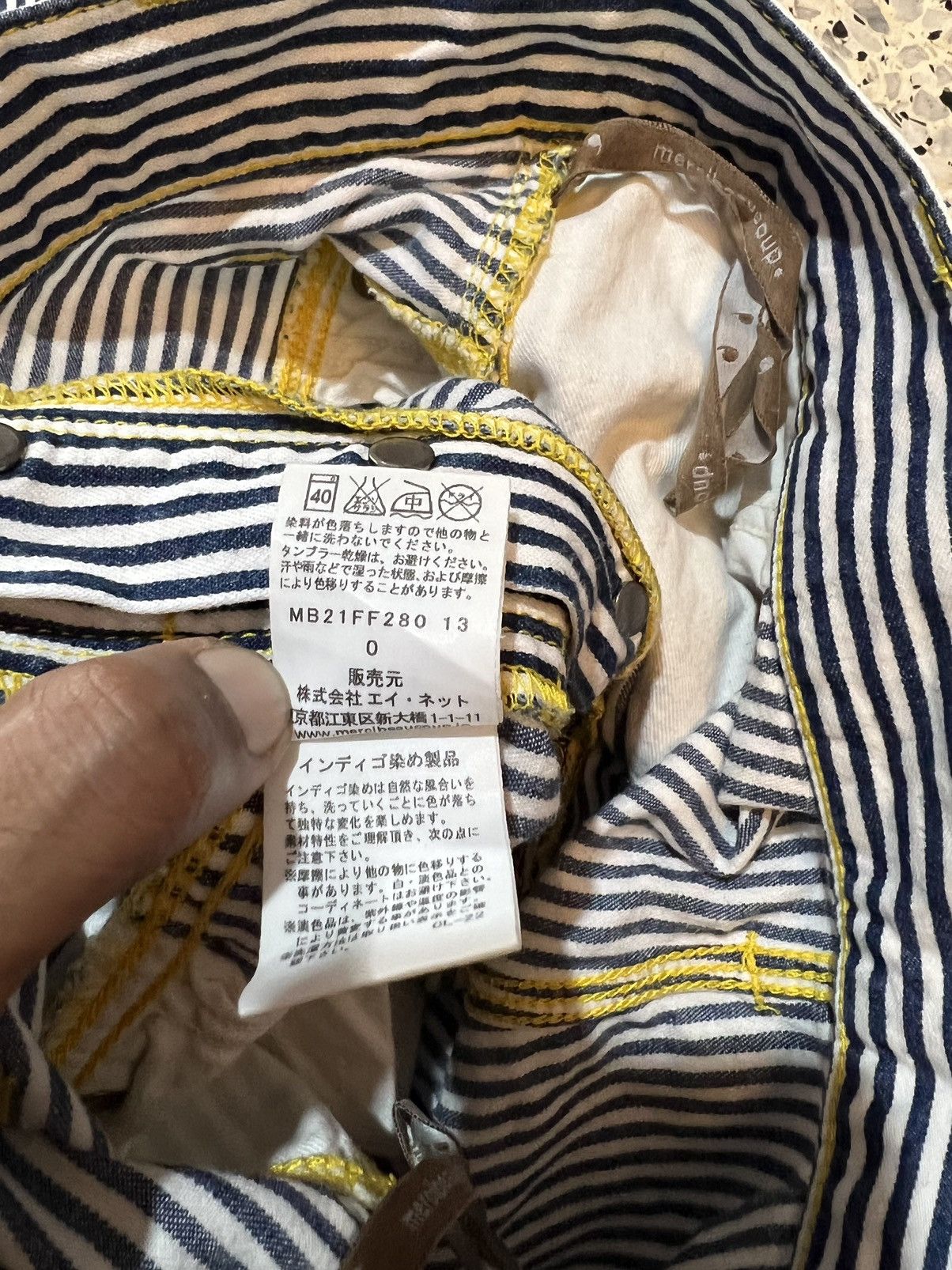 Designer × Lee × mercibeaucoup MERCIBEAUCOUP x LEE STRIPED PANTS Size 29" - 10 Thumbnail