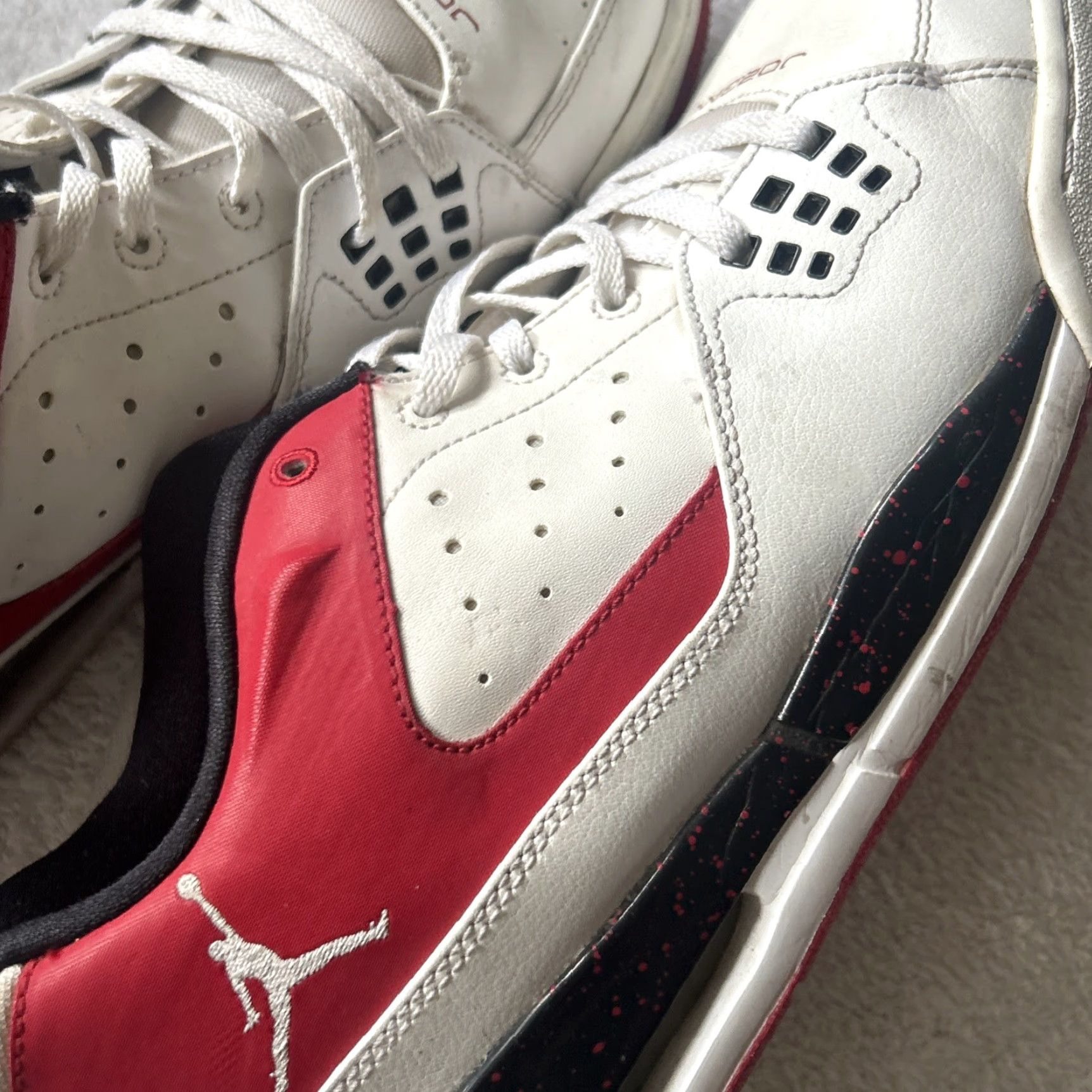 Jordan Brand Air Jordan Flight SC 1 White / Sneaker / Sz 11 / 599929 101 - Jordan SC-1 Low Black Red, Leather, Rubber Sole, Athletic Basketball Shoes, Mens, 2013 Size US 11 / EU 44 - 4 Thumbnail