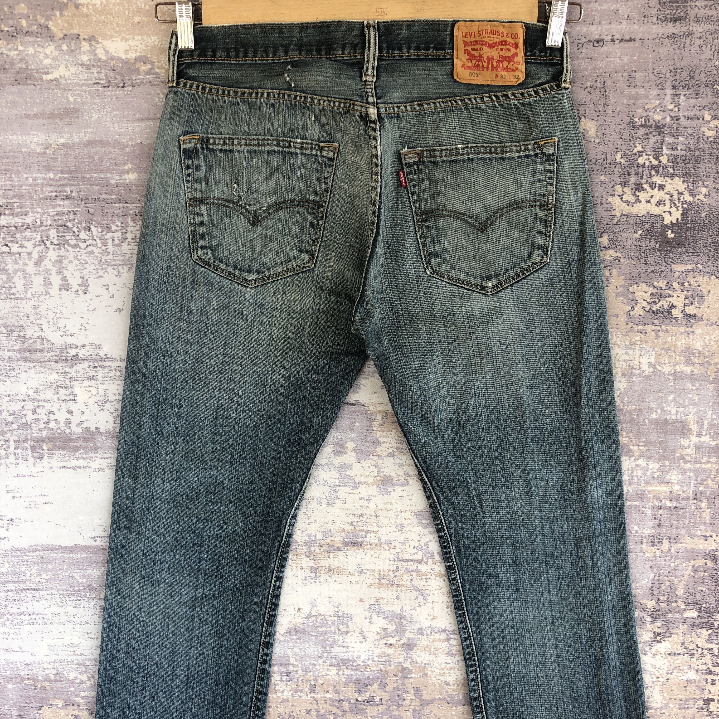 Levi's Vintage Levis Jeans Distressed Levis 501 Denim Faded Pants Size US 32 / EU 48 - 4 Thumbnail