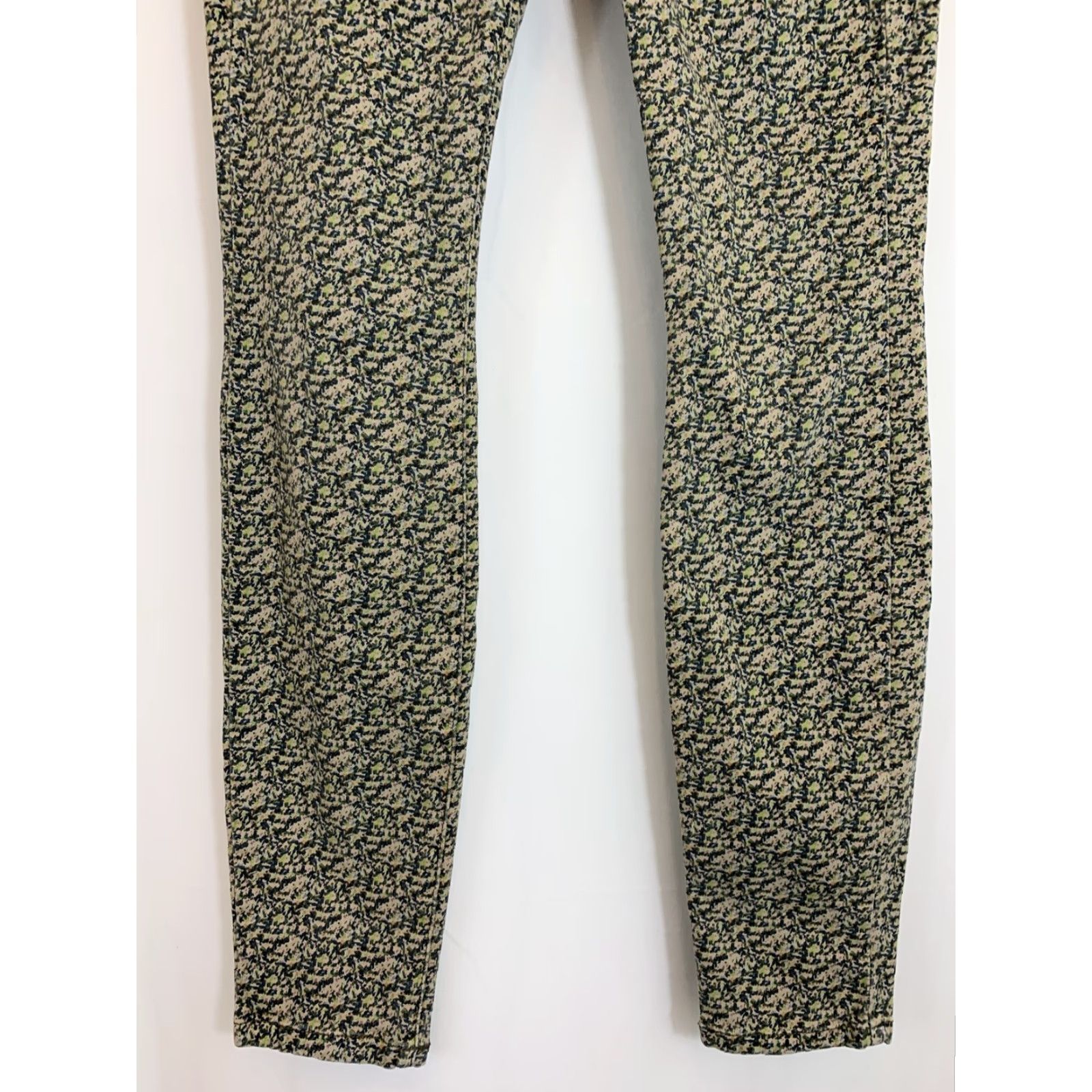 Vintage Cabi Jeans Womens Size 0 Skinny Denim Floral Green Jeans Size 25" / US 0 / IT 36 - 2 Thumbnail
