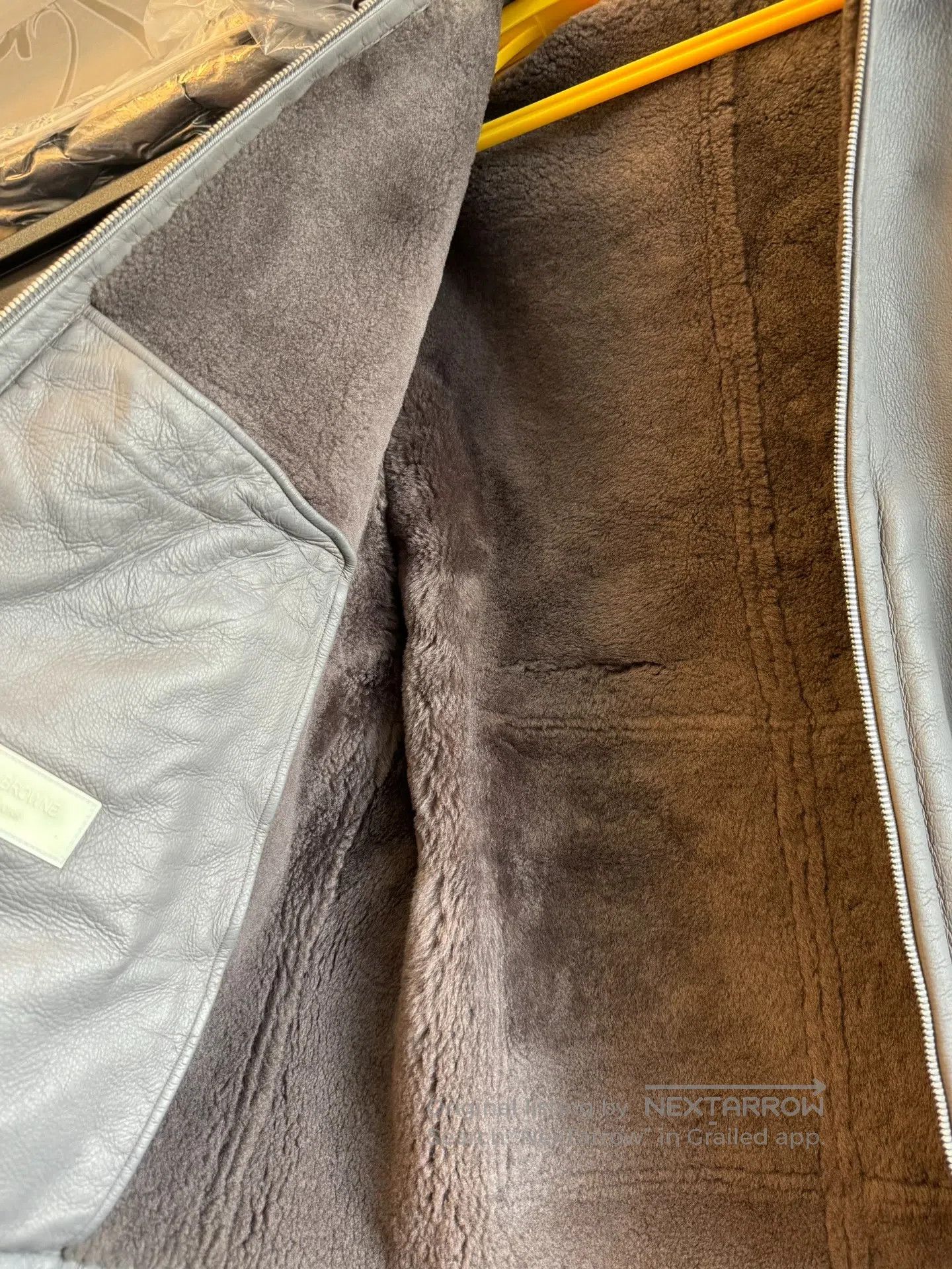 Thom Browne Thom Browne Grey Shearling Hooded Zip-Up Jacket| Size US XXL / EU 58 / 5 - 6 Thumbnail