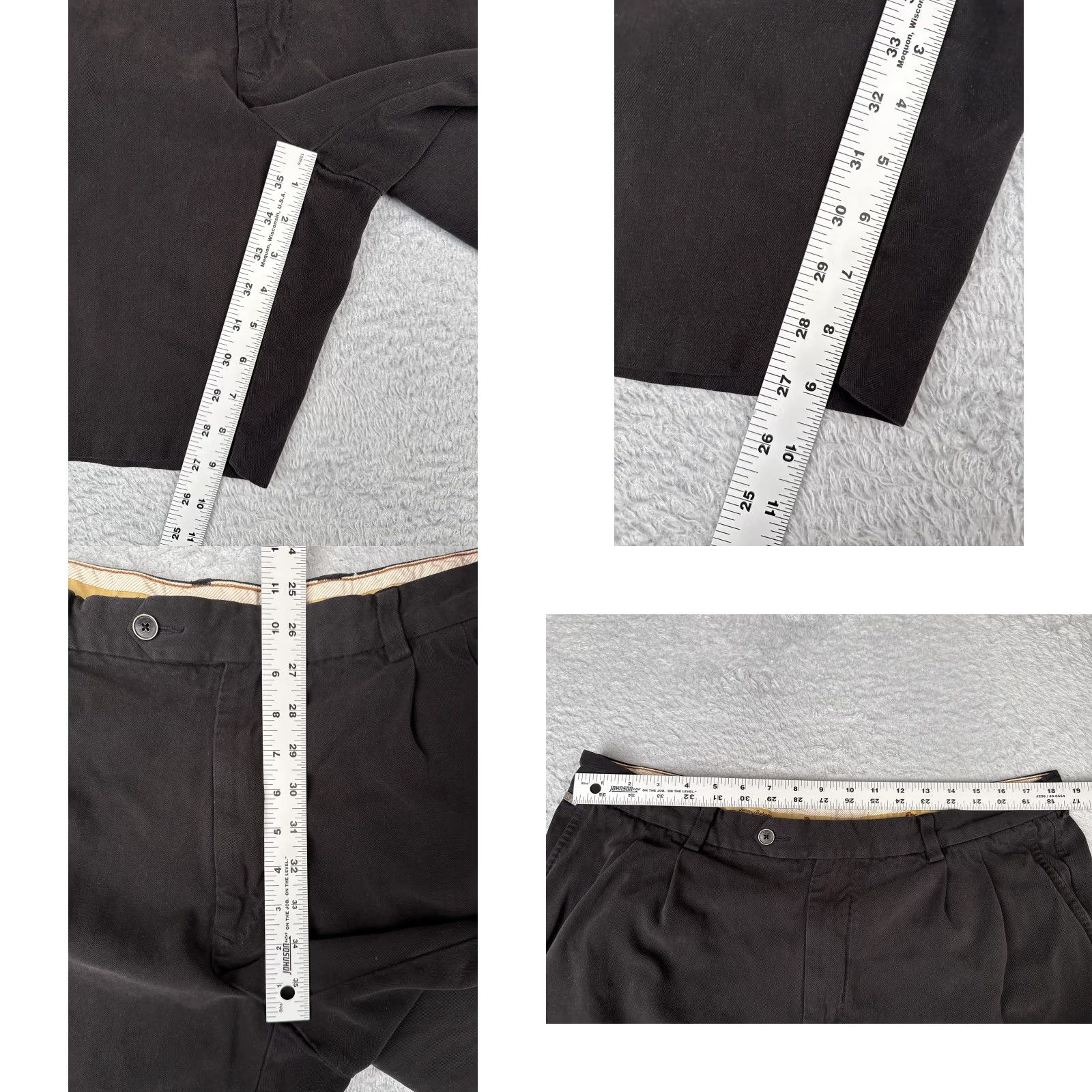 Tommy Bahama Tommy Bahama Shorts Men 40 Dark Black 100% Silk Blend Pleated Chino Dress Casual Size US 40 / EU 56 - 8 Thumbnail