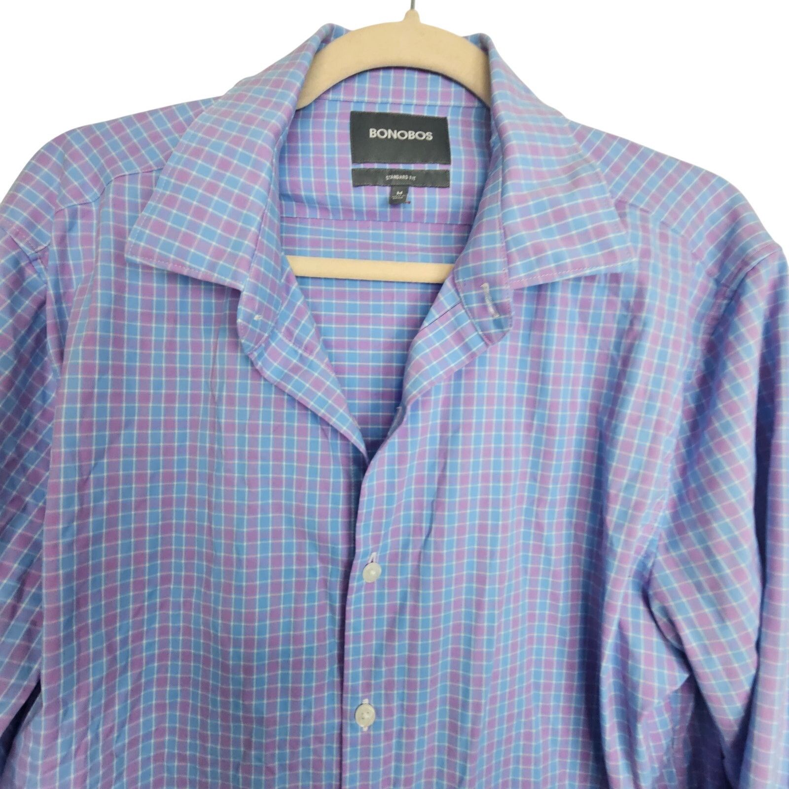 Bonobos Bonobos Checker Dress Shirt M Standard Fit Career Business Size US M / EU 48-50 / 2 - 2 Thumbnail