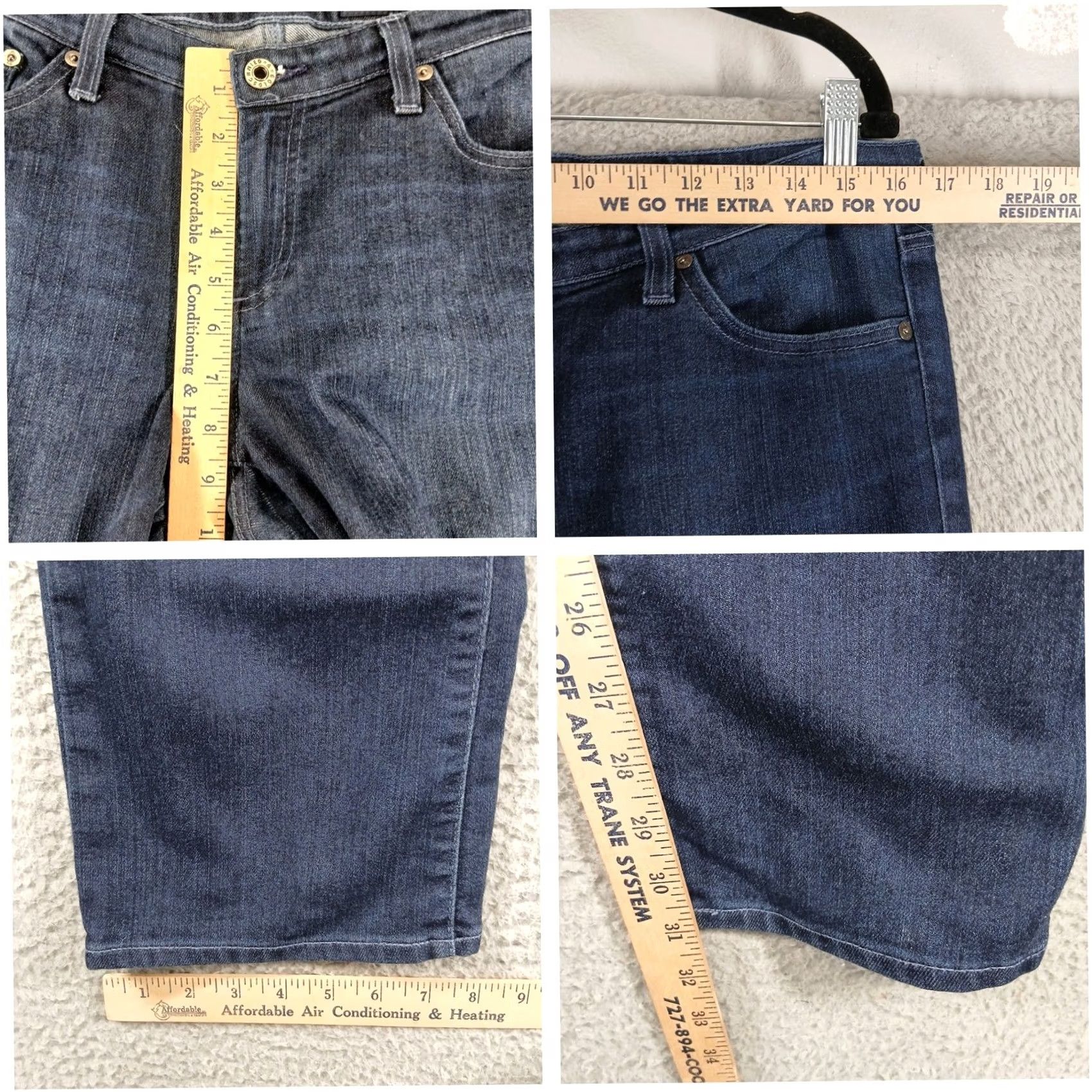 Vintage AG Adriano Goldschmied The Ballad Slim Boot Jeans Dark Wash 31R Womens Jeans Wide 5-Pocket Denim Cotton Blend Bag? Size 24" / US 00 / IT 34 - 6 Thumbnail