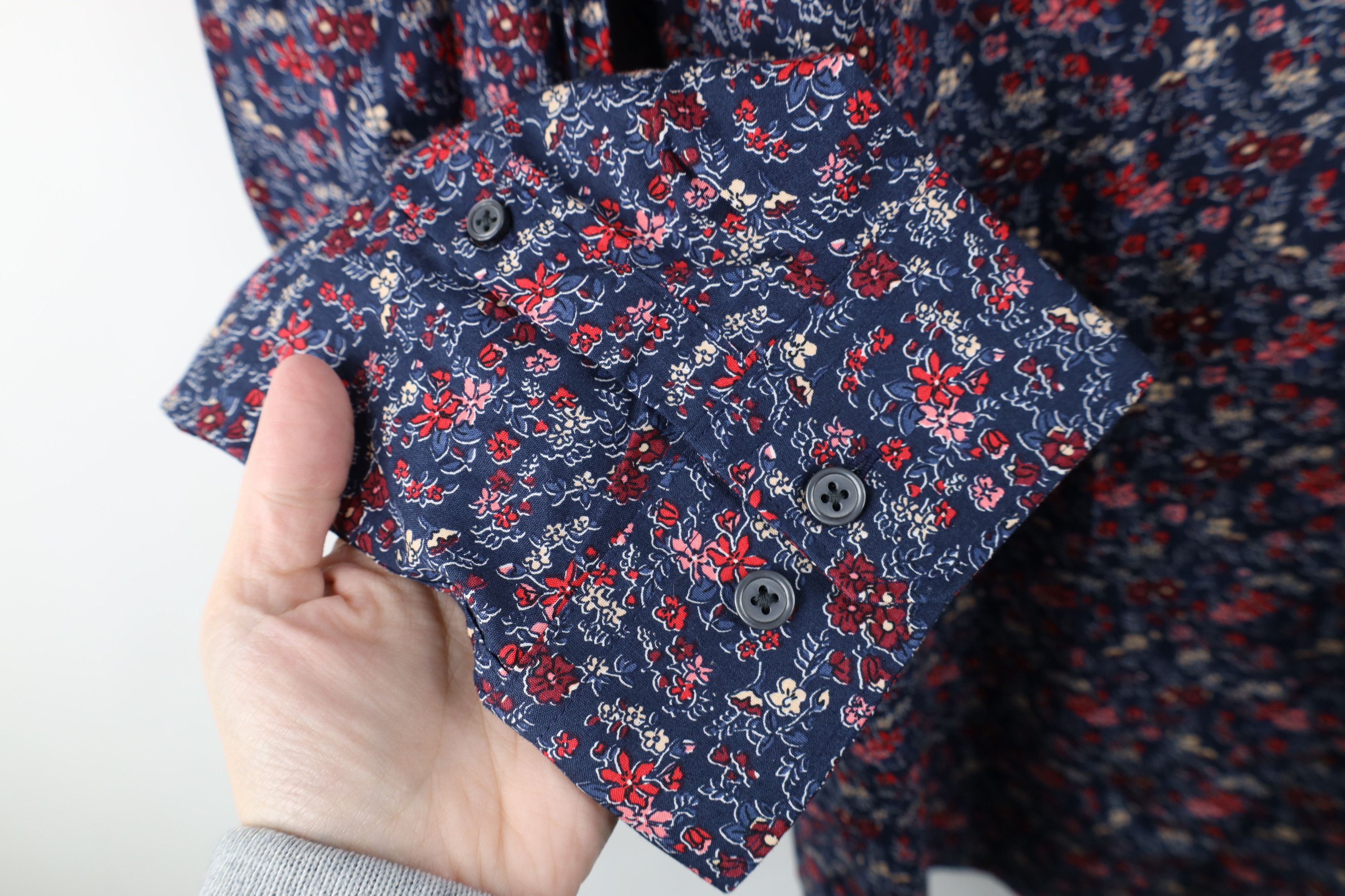 Express New Express Fit Flower Floral All Over Print Button Shirt Size US XL / EU 56 / 4 - 7 Thumbnail
