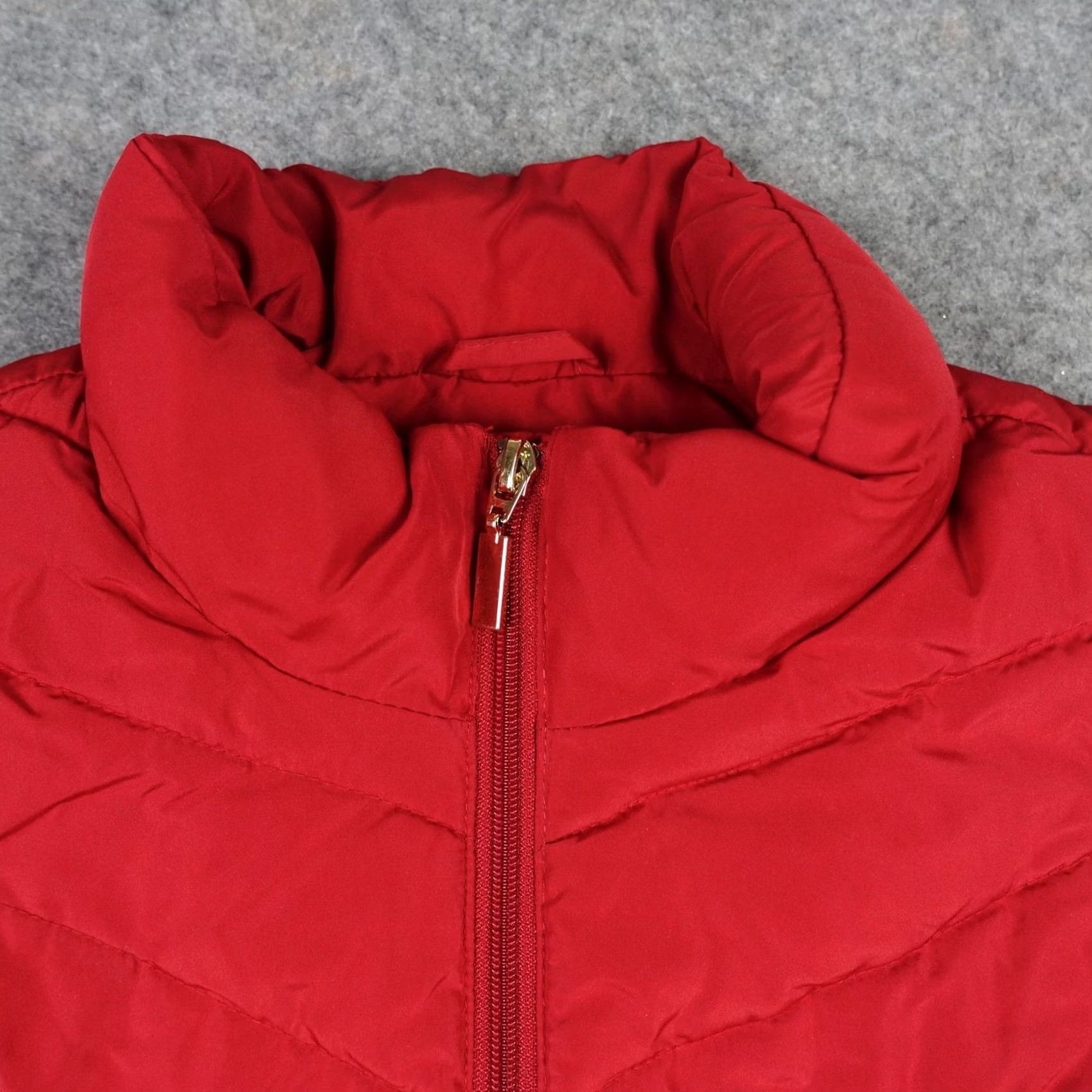 Charter Club Charter Club Vest Womens Large Red Quilted Puffer Full Zip Collared Winter V Day Size L / US 10 / IT 46 - 2 Thumbnail