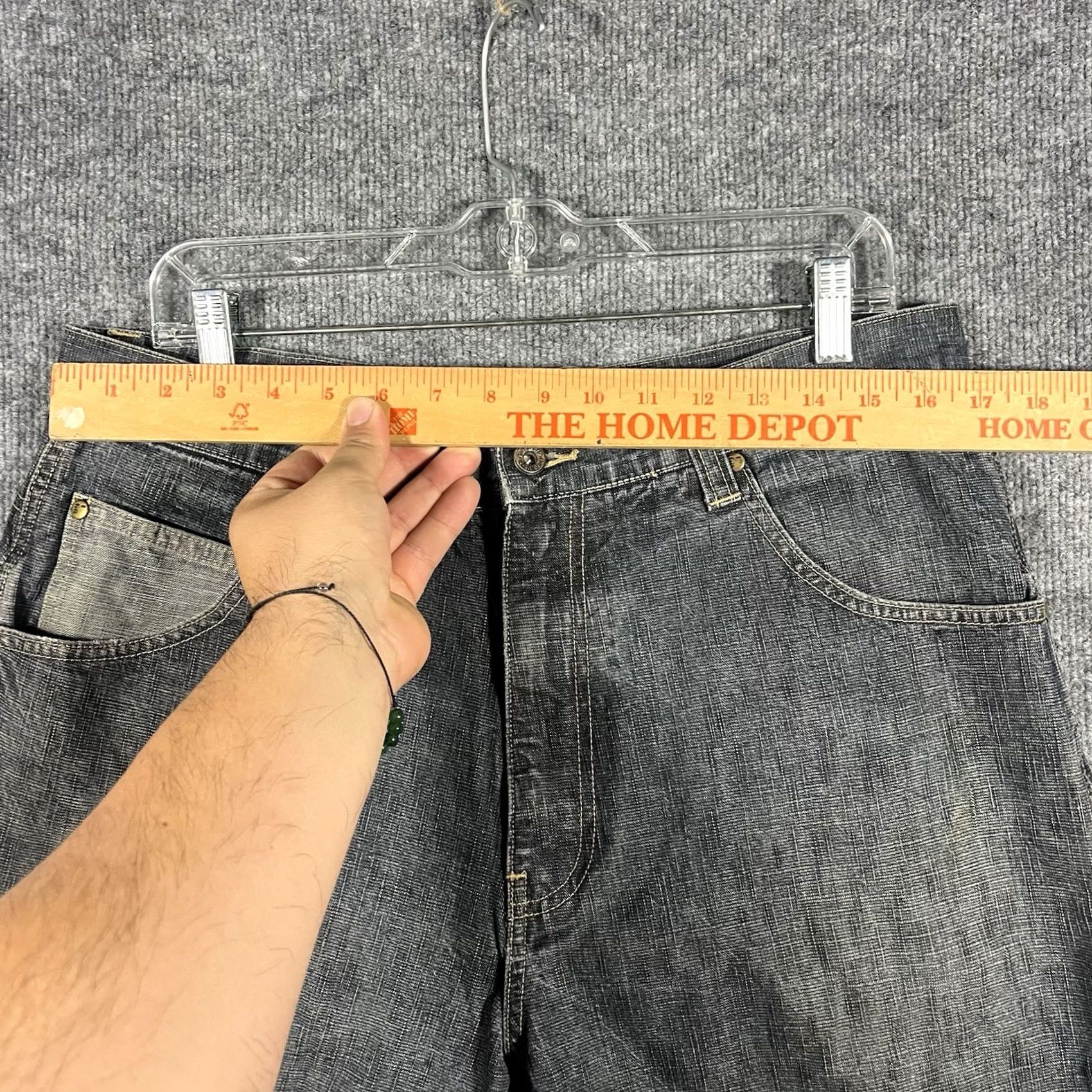 Vintage Vintage Y2K Reverb Denim Baggy Jean Shorts Mens 36 Wide Leg Long Skater Grunge 90s Size US 36 / EU 52 - 2 Thumbnail