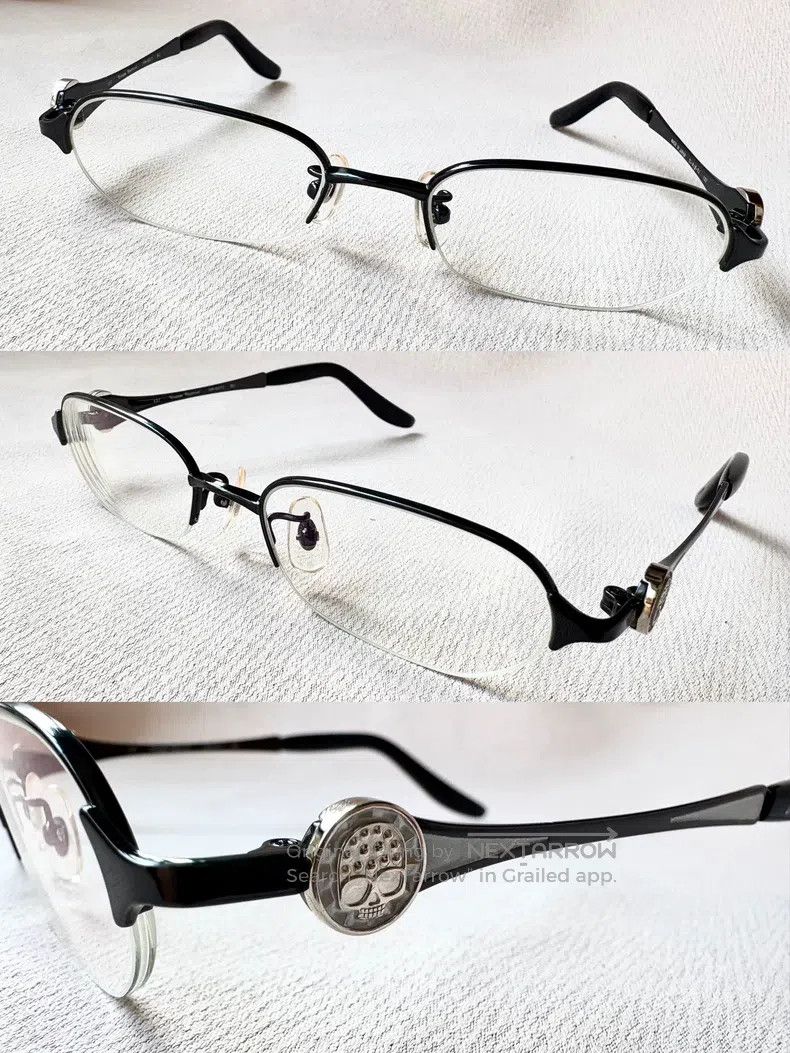 Vivienne Westwood Vivienne Westwood Black half frame skull heart eyeglasses Size ONE SIZE - 1 Thumbnail