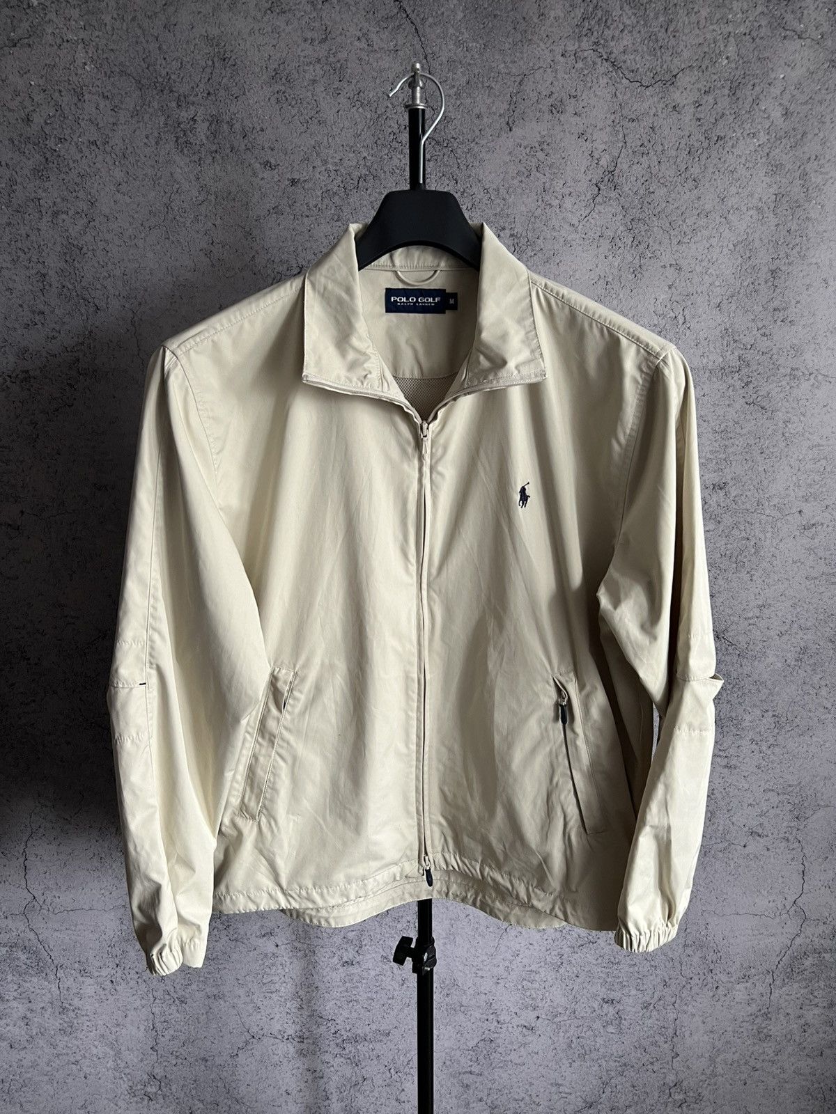 Vintage Polo Golf Ralph Lauren Light Zip Jacket Beige 90s