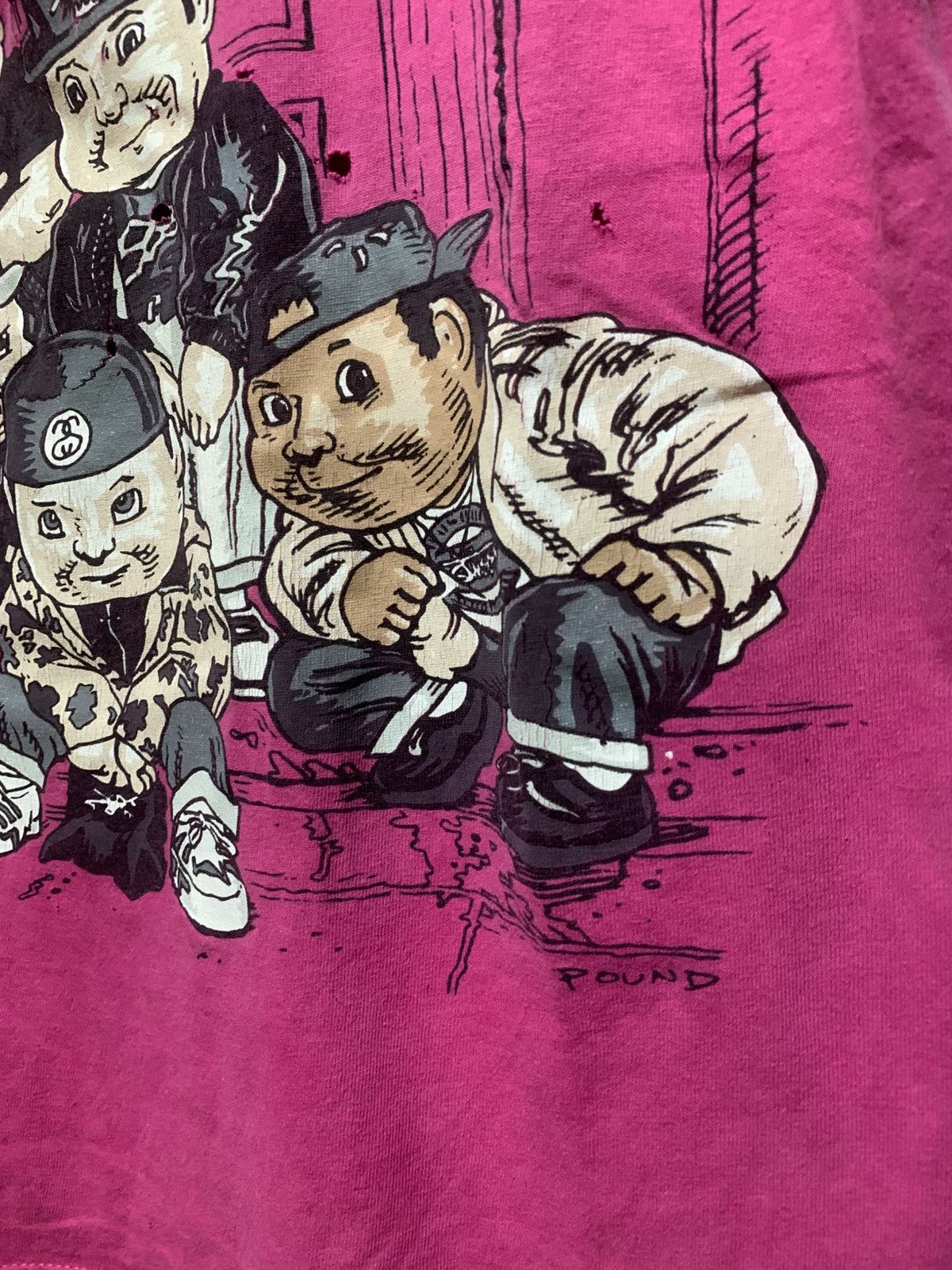 Stussy Vintage Stussy x Pound Stu York Crew Super Distressed Tee Size US M / EU 48-50 / 2 - 6 Thumbnail