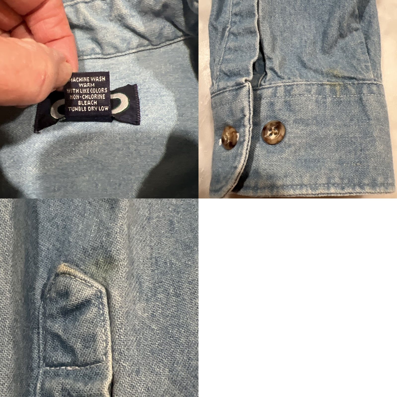 Denime VINTAGE Jack Daniel’s Denim Button Down Shirt Men Large Long Sleeve Embroidery Fade USA Shirt Mens L Blue Embroidery USA 90s Size US L / EU 52-54 / 3 - 9 Thumbnail