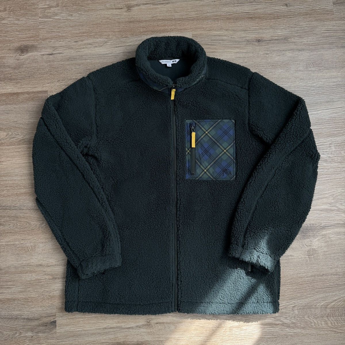 JW Anderson × Uniqlo Uniqlo JW Anderson Fleece Jacket Full Zip Green L Size US L / EU 52-54 / 3 - 1 Thumbnail