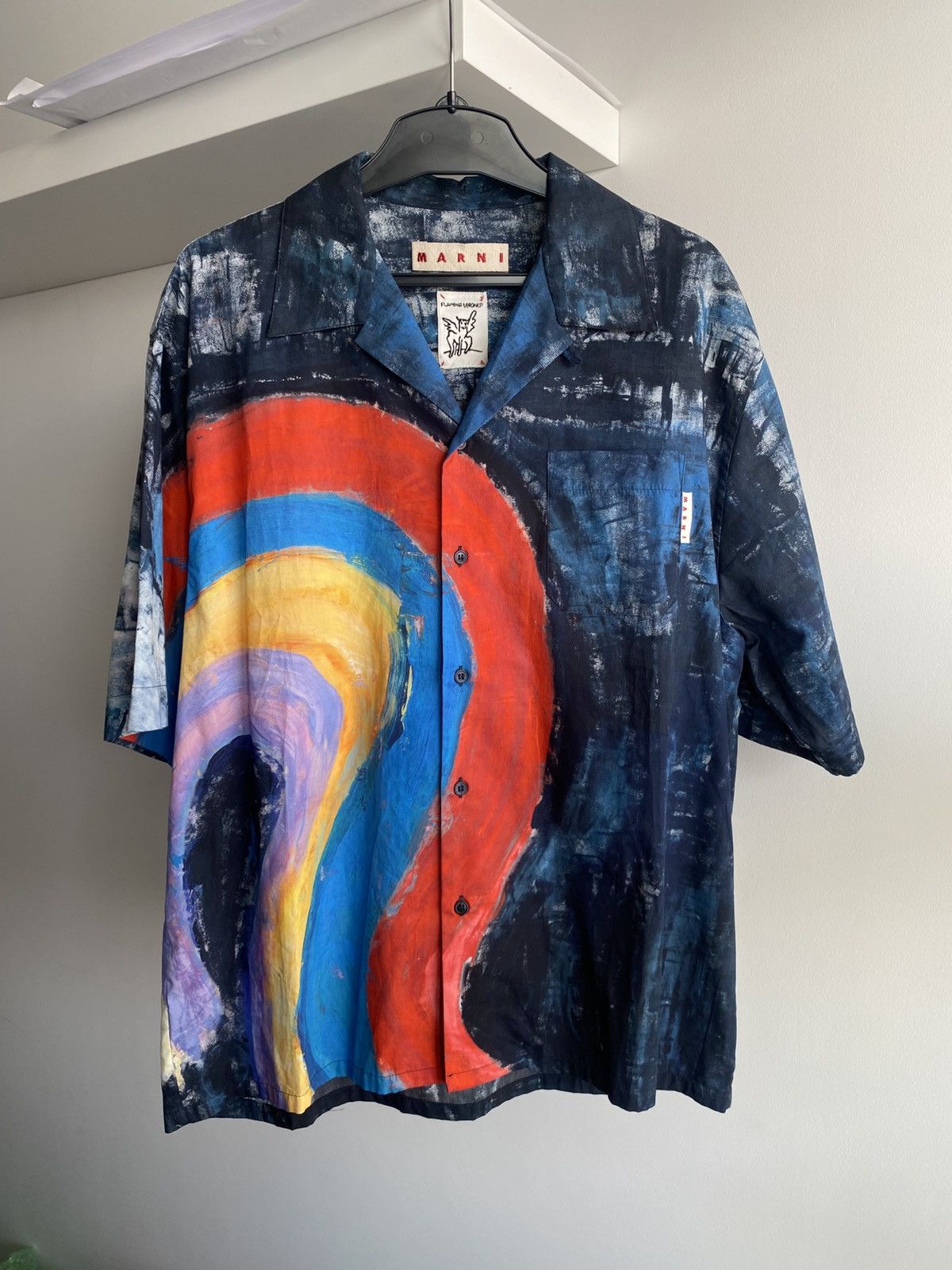 Marni Marni Rainbow Popeline Bowling Shirt Short Sleeve luxury Size US M / EU 48-50 / 2 - 7 Thumbnail