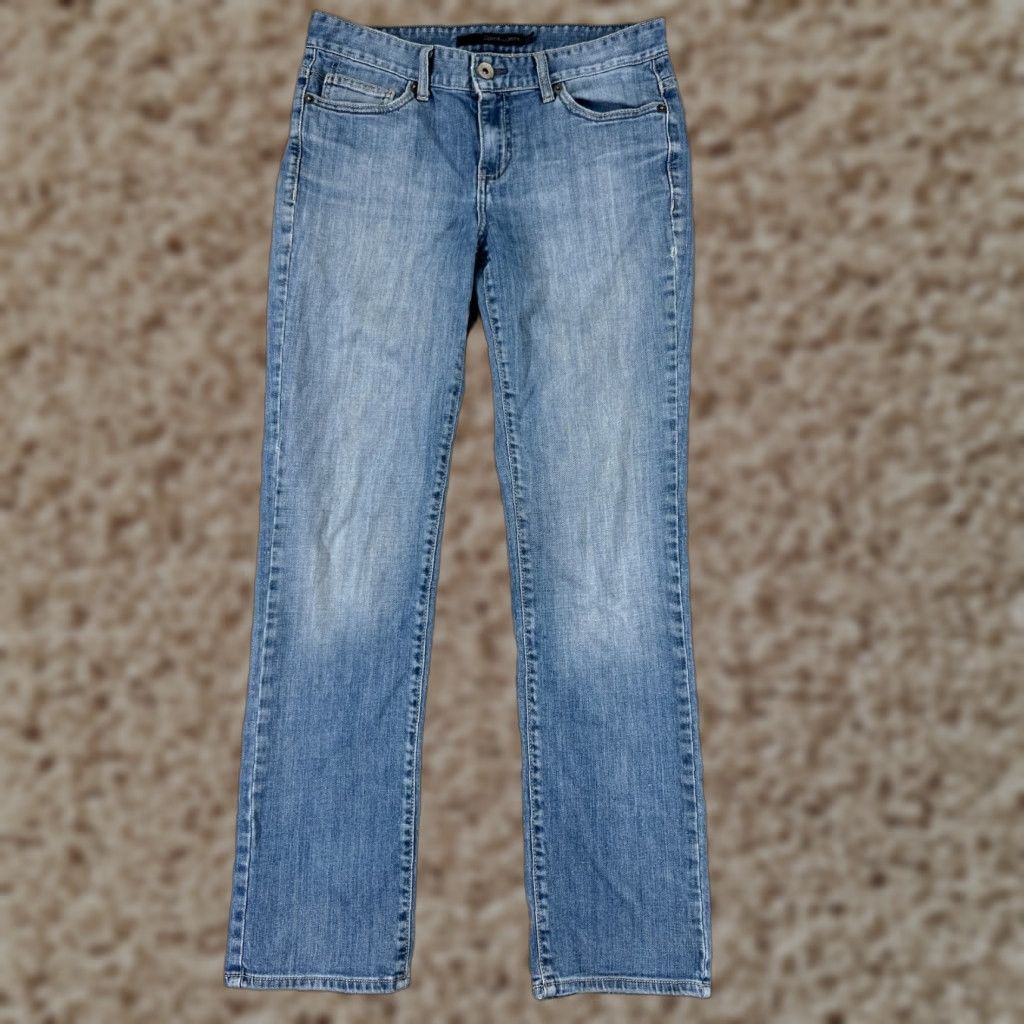 Calvin Klein Calvin Klein Jeans Women 8 Blue Denim Straight 29x29 Embroidered Cotton 29 Inseam 29 Denim Pockets Medium Wash 5-Pocket Regular Fit Vintage No Size 30" / US 8 / IT 44 - 1 Thumbnail