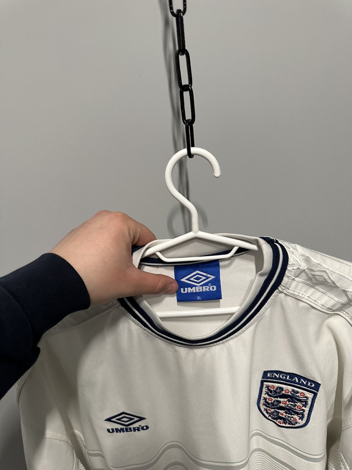Japanese Brand Umbro England 1999 2000 Home Shirt Soccer Jersey Mike Tyson Size US XL / EU 56 / 4 - 5 Thumbnail