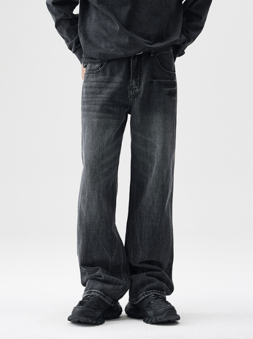 Japanese Brand × Jean Men's loose distressed washed wide-leg high street jeans Size US 32 / EU 48 - 1 Thumbnail