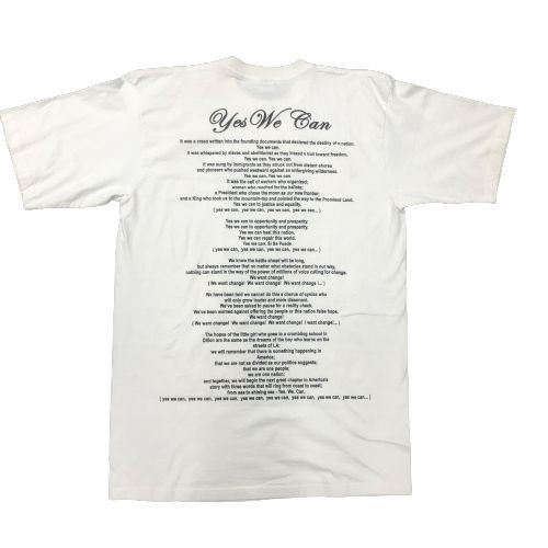 Vintage Slam Jeans Obama Yes We Can White T-Shirt - Size 2XL Size US XXL / EU 58 / 5 - 7 Thumbnail