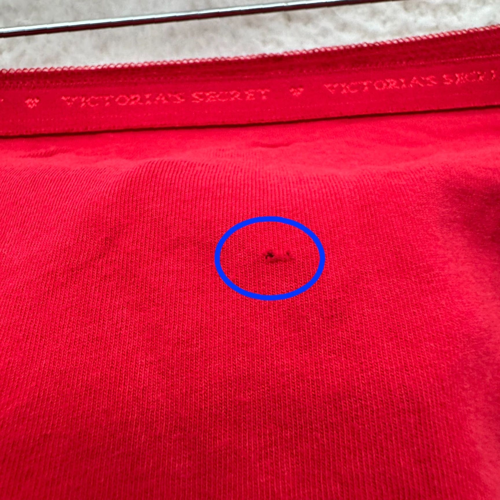 Victoria's Secret Victoria's Secret Panty L Womens Red Cotton Underwear Sexy L Red Cotton Size 36" / US 14 / IT 50 - 5 Thumbnail