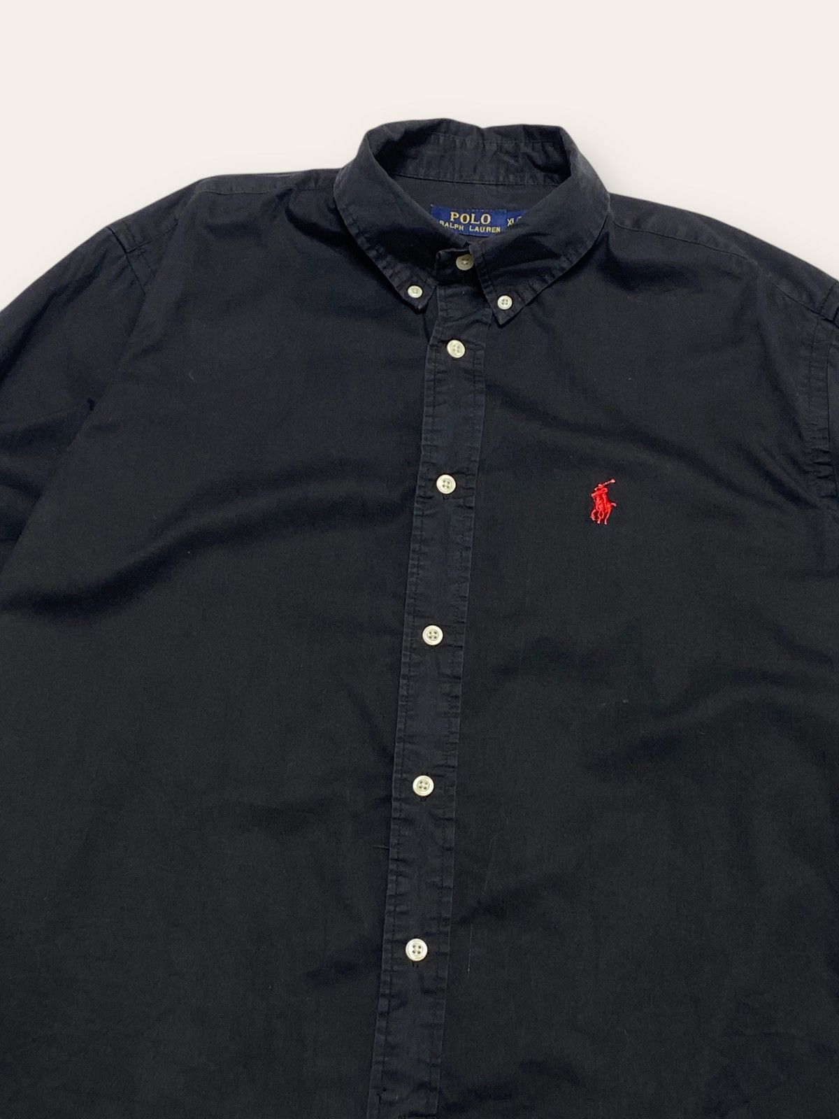 Polo Ralph Lauren Vintage POLO RALPH LAUREN Black Slightly Faded Button Up Size US M / EU 48-50 / 2 - 2 Thumbnail
