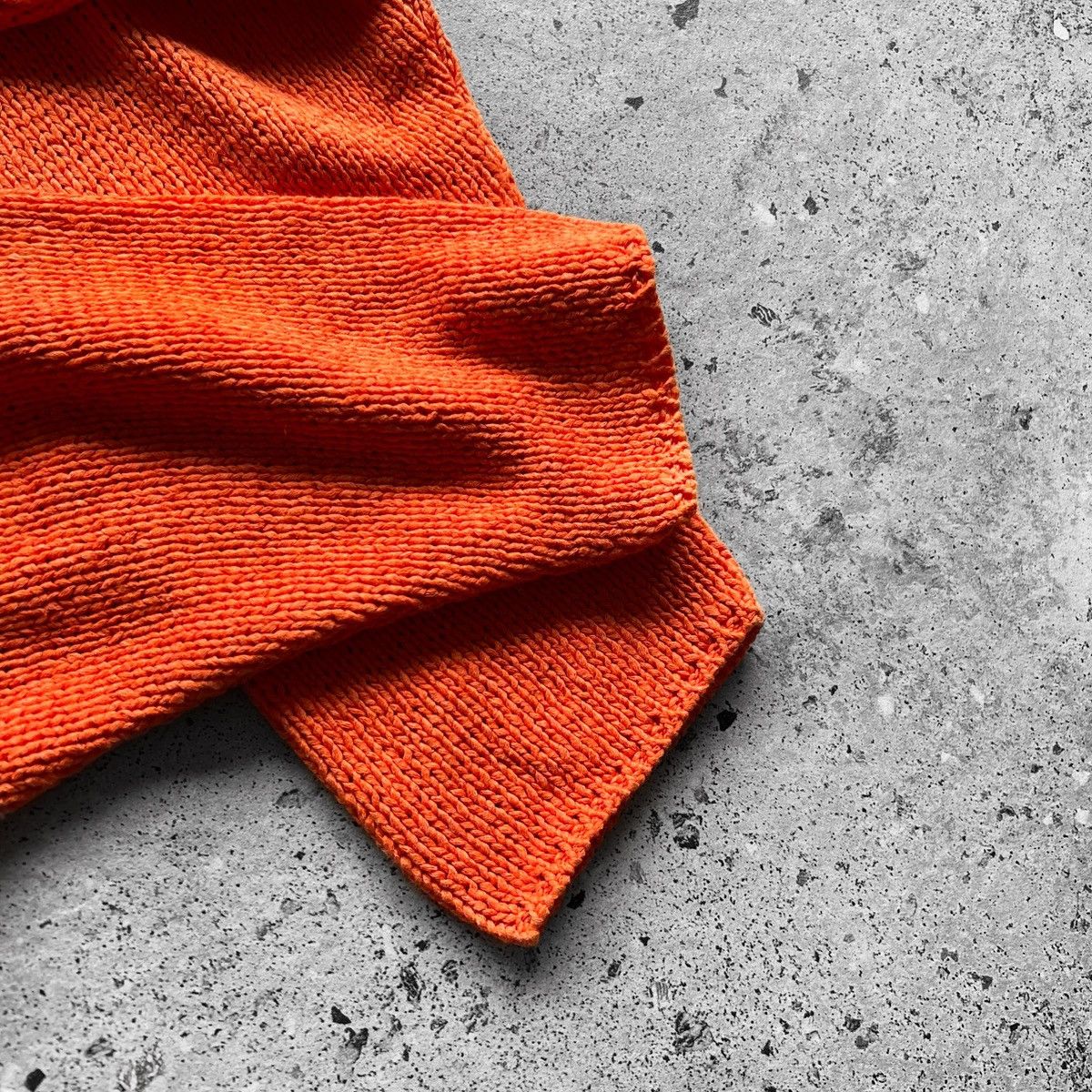 Designer Asselta English Knitted Orange Long Sleeve Sweater 1/4 Zip Size US L / EU 52-54 / 3 - 5 Thumbnail