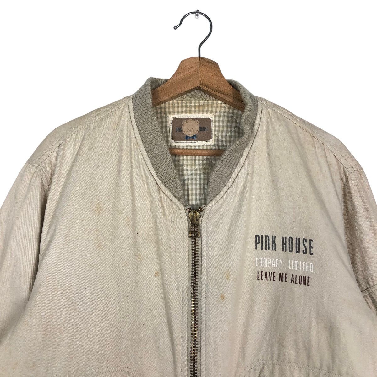 Japanese Brand 🔥Vintage Varsity Jacket Pink House Big Logo Spell Out Size US M / EU 48-50 / 2 - 2 Thumbnail