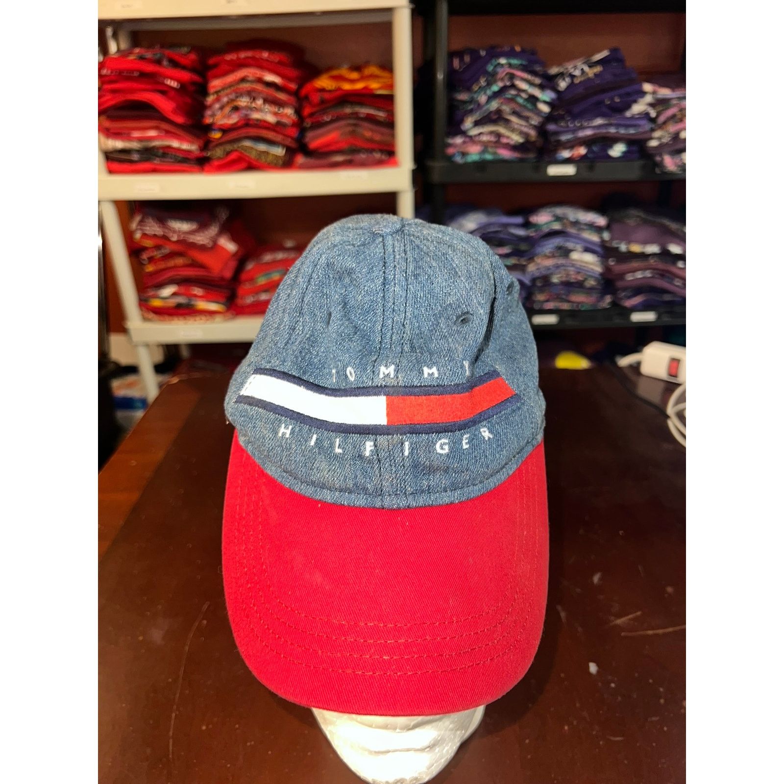 Tommy Hilfiger Tommy Hilfiger Denim Hat Cap Blue Red Headwear TH Size ONE SIZE - 1 Thumbnail