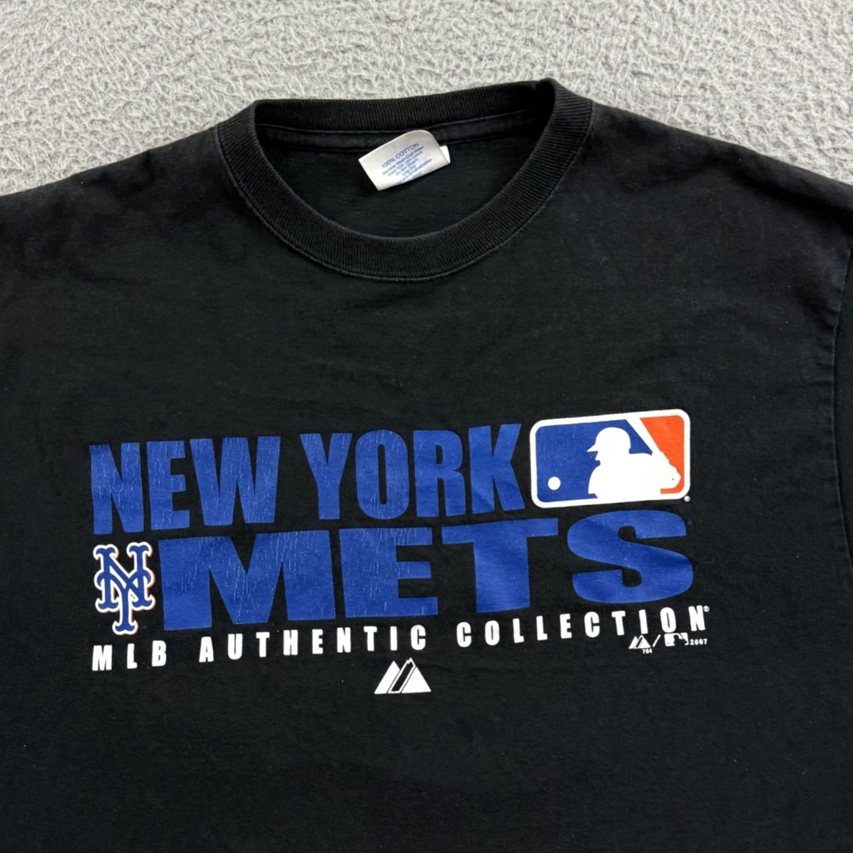MLB VINTAGE Mets Shirt Majestic MLB Mens Medium Black Crew Neck Short Sleeve Baseball 2000s Sports AS-IS Size US L / EU 52-54 / 3 - 3 Thumbnail