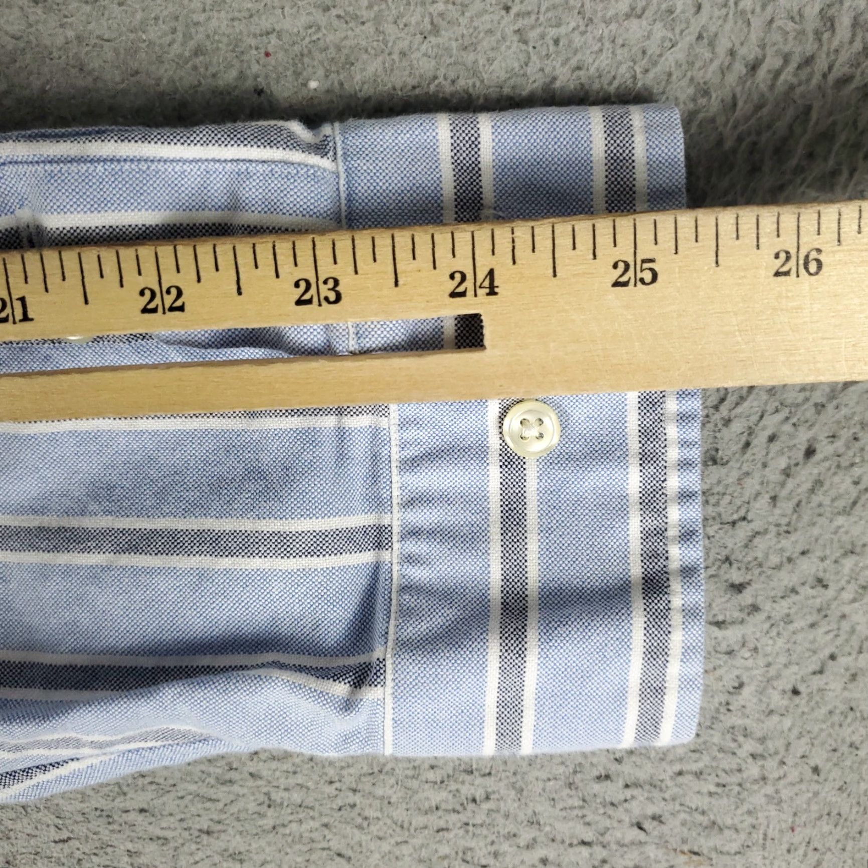 Ralph Lauren Ralph Lauren Shirt Mens 17.5 Blue Striped Pony Dress Button Up Long Sleeve Shirt Size 48R - 7 Thumbnail