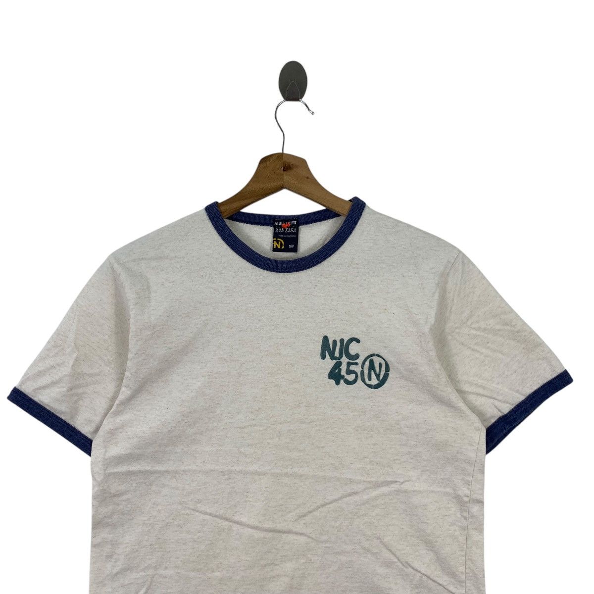 Nautica × Vintage Vintage Nautica Jeans Sailing Ringer Tee Shirt Size US S / EU 44-46 / 1 - 2 Thumbnail