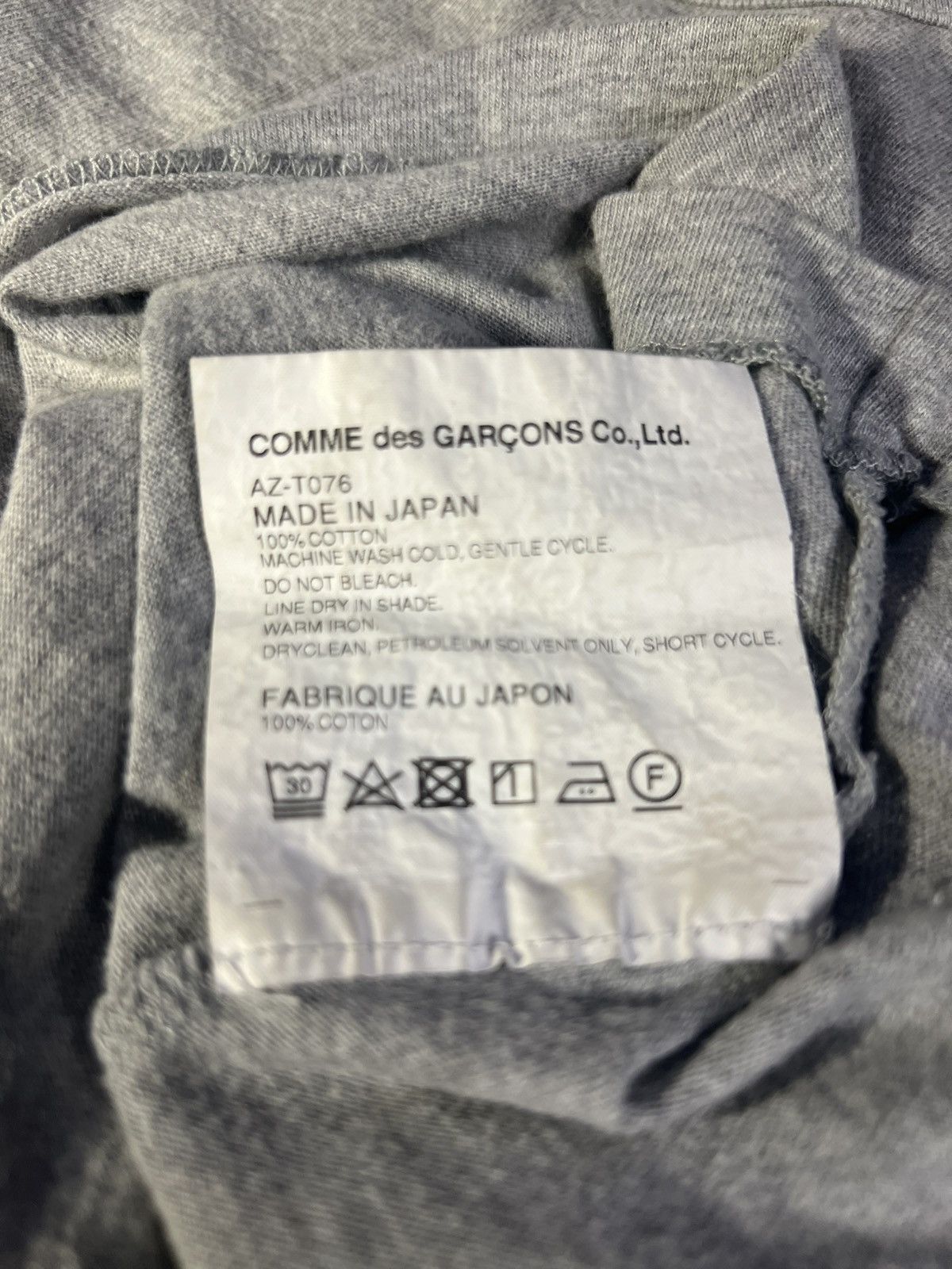 Comme des Garcons Comme des Garçons PLAY T-Shirt – Grey / Black Heart Size US L / EU 52-54 / 3 - 3 Thumbnail
