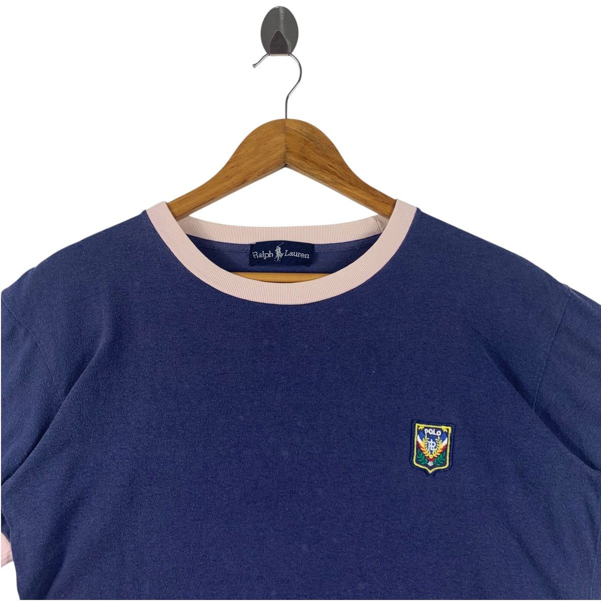 Polo Ralph Lauren × Vintage Vintage 80s POLO RALPH LAUREN Uni Crest T Shirt USA Race Ski Size US M / EU 48-50 / 2 - 2 Thumbnail