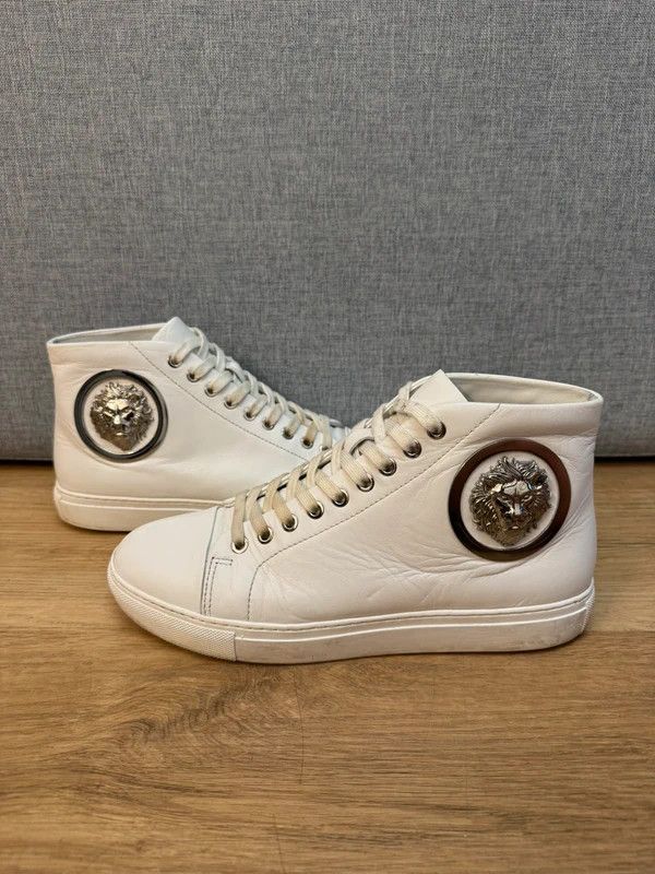 Versus Versace Versace Versus Lion High Top Leather Sneakers White 41 Size US 8 / EU 41 - 2 Thumbnail