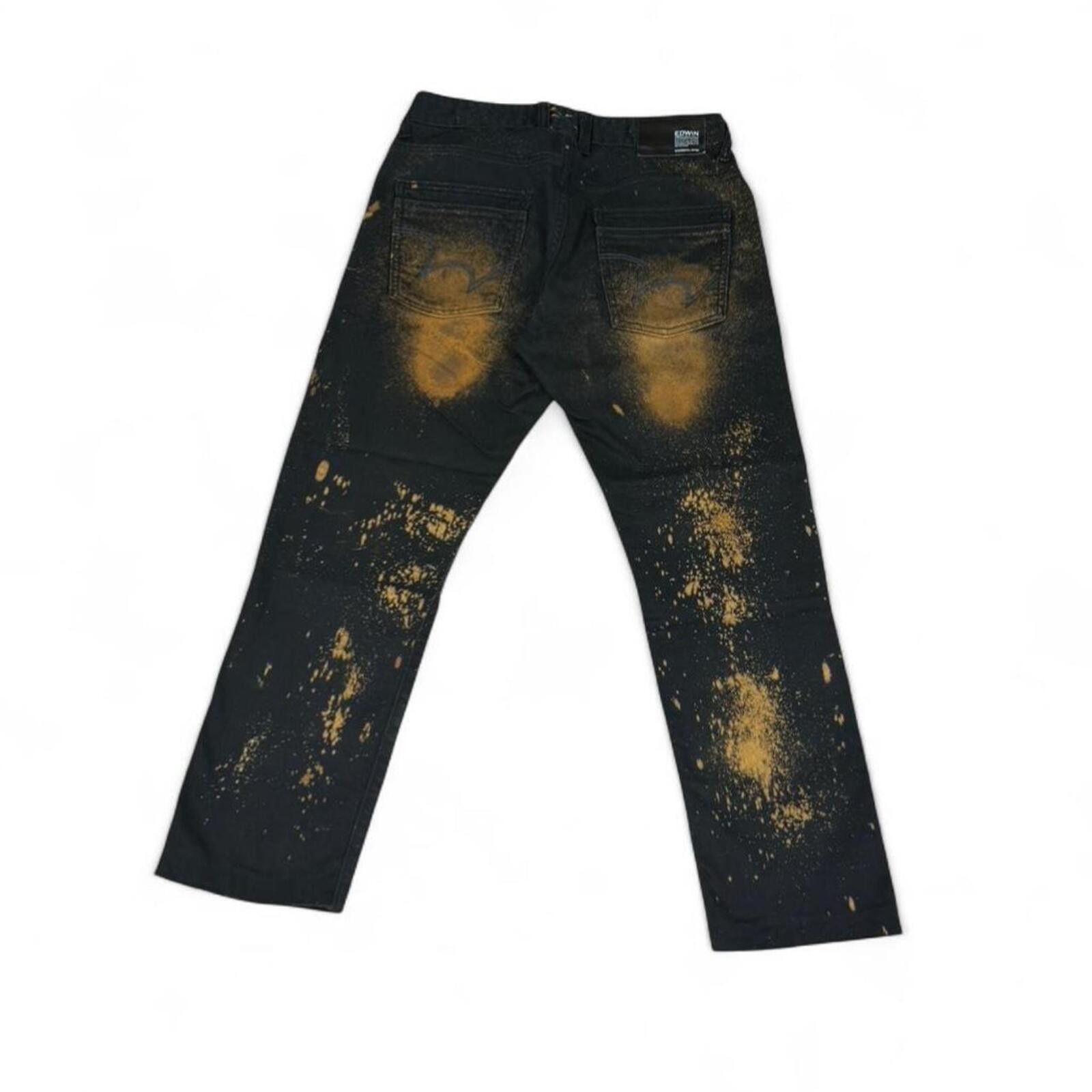 Edwin Edwin black and orange bleached jeans Size US 29 - 1 Thumbnail