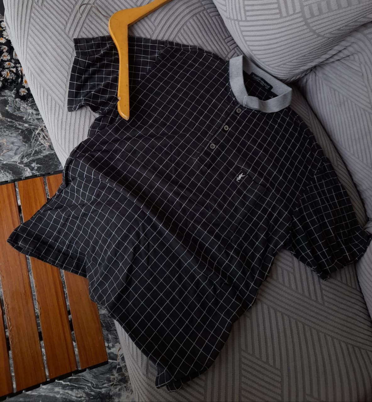 Yves Saint Laurent 💥Plaid Black💥 Vintage poloshirt YSL Yvest Saint Laurent Size US M / EU 48-50 / 2 - 1 Thumbnail