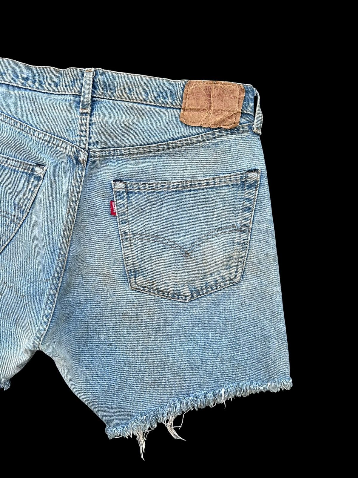 Kapital 80's THRASHED Levis 524 Selvedge Distressed Short Denim Jean Size US 34 / EU 50 - 9 Thumbnail