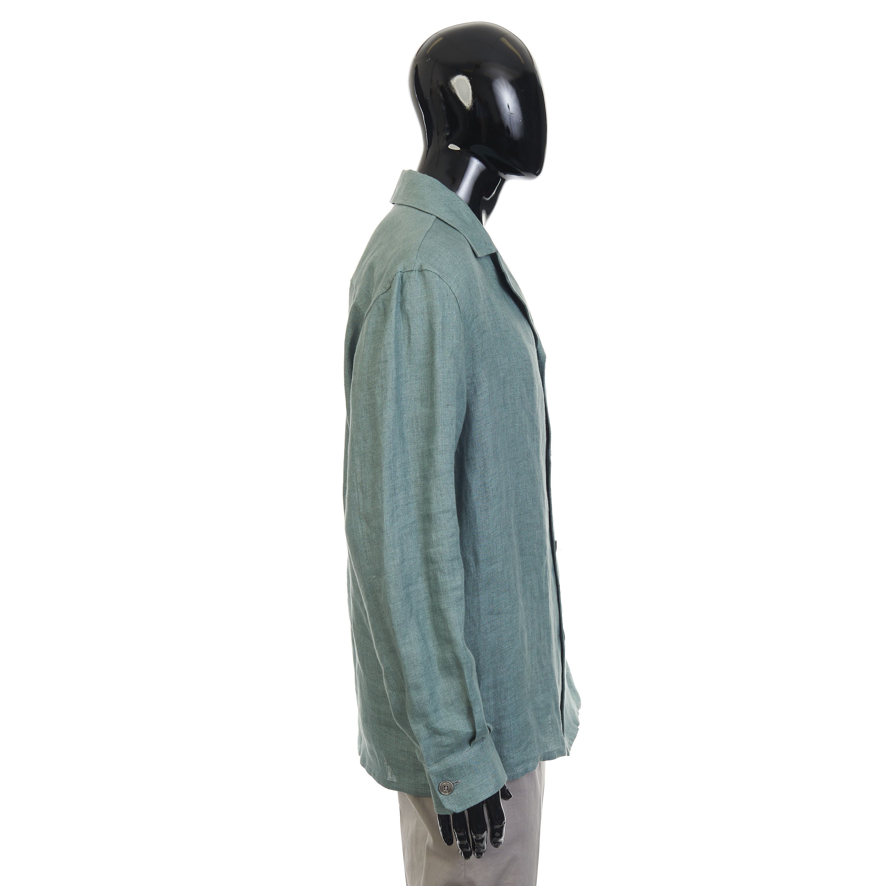 Other Brett Johnson Sky Powder Cuban Shirt Jacket - Linen Size US M / EU 48-50 / 2 - 7 Thumbnail