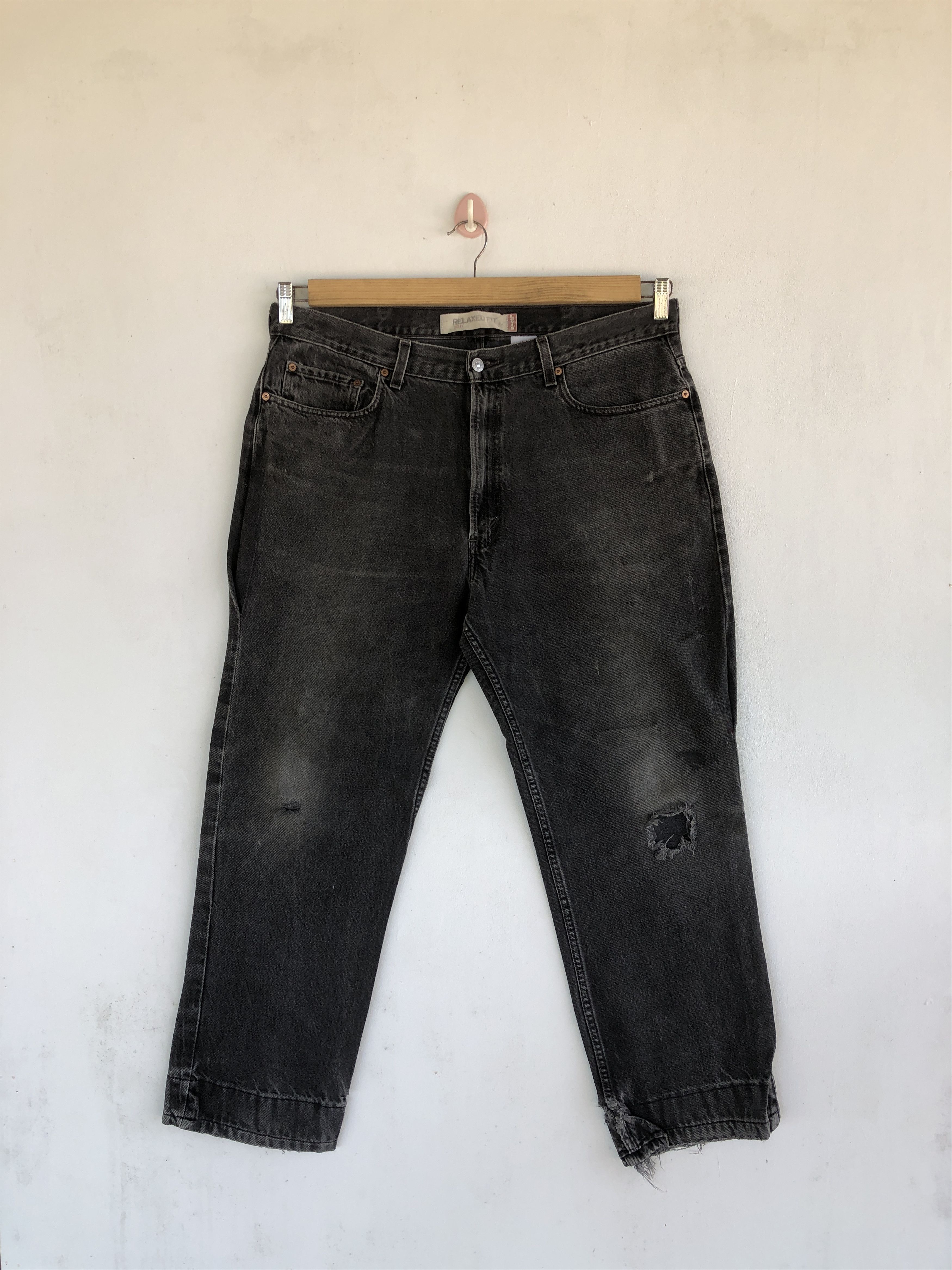 Levi's Vintage Levis 550 Jeans Faded Black Grunge Levi's Denim Size US 36 / EU 52 - 1 Thumbnail