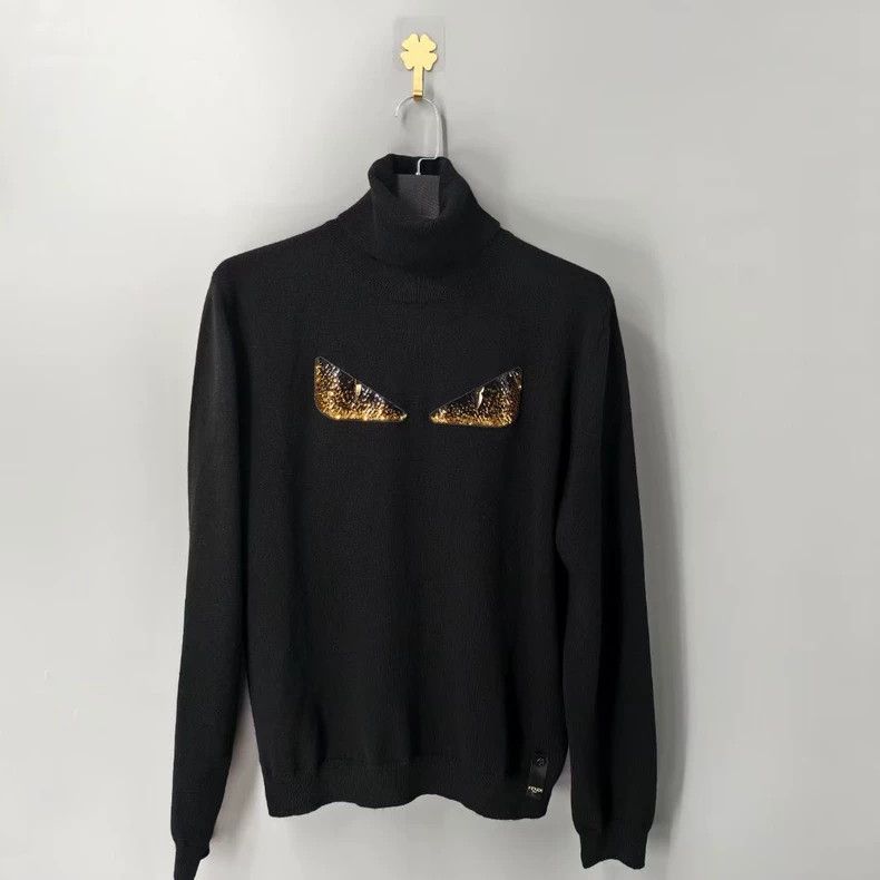 Fendi Fendi High-necked scaled devil cashmere sweater Size US M / EU 48-50 / 2 - 1 Thumbnail