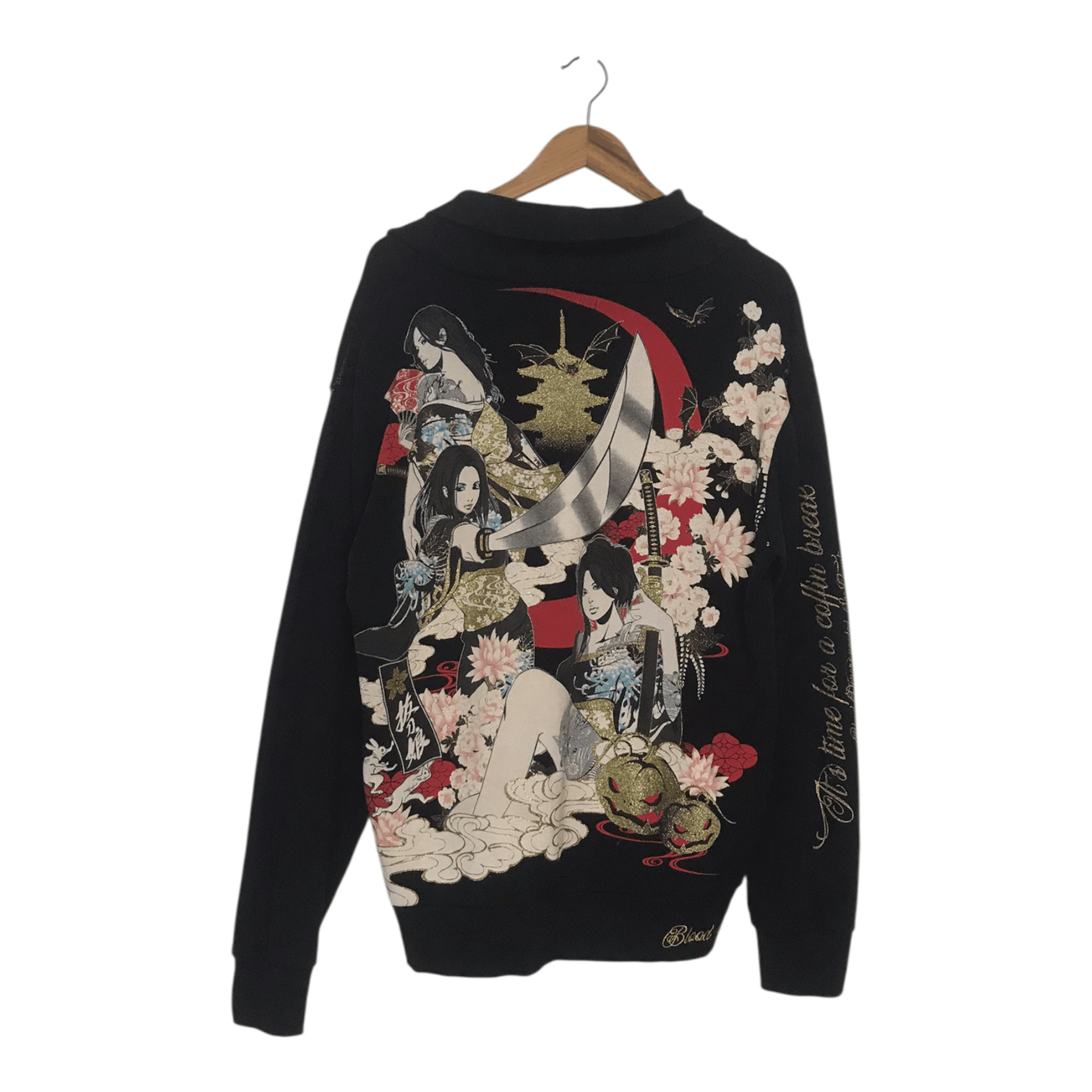 Karakuri Tamashii Japanese Women Full Print Cardigan jacket Size US M / EU 48-50 / 2 - 2 Thumbnail