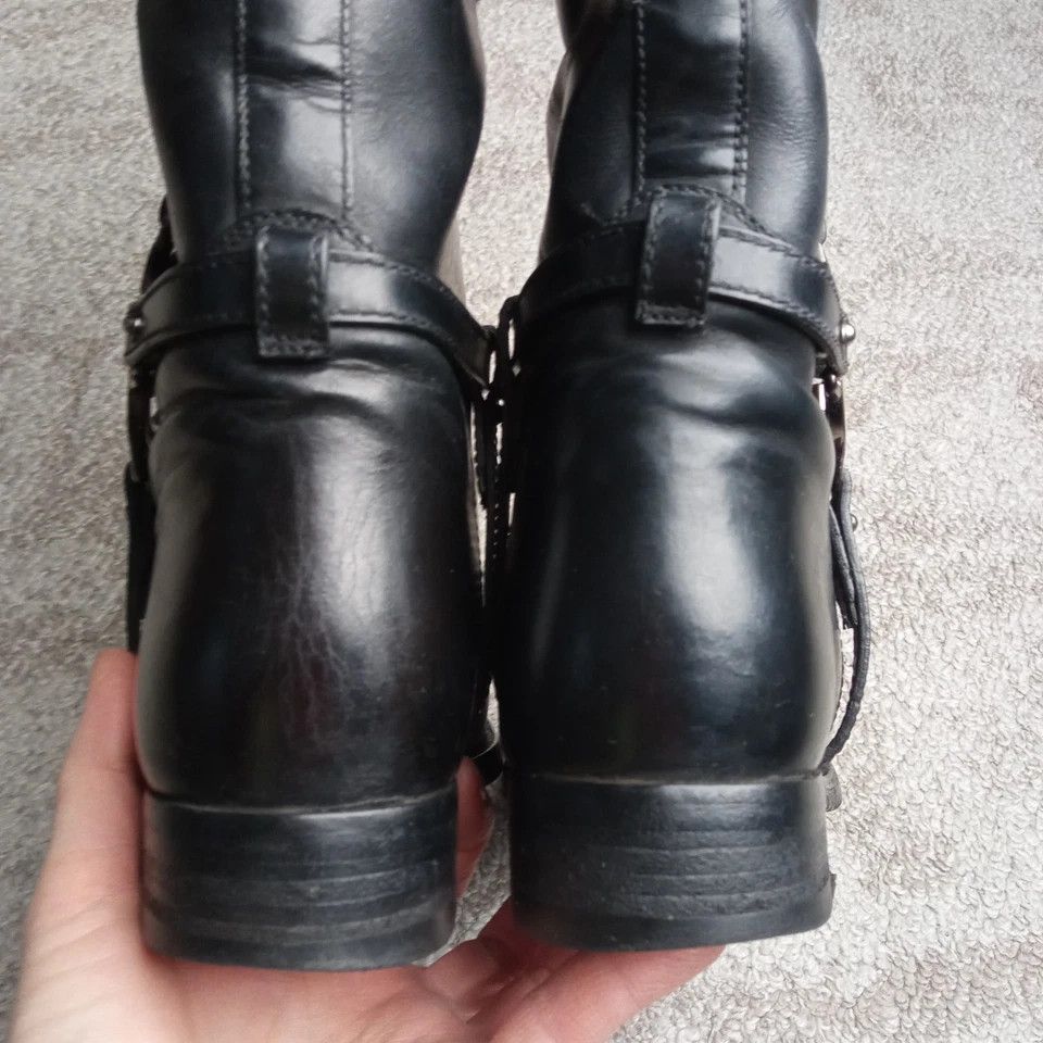 Gucci Black Leather Riding Boots with G Strap Size US 7 / IT 37 - 13 Thumbnail