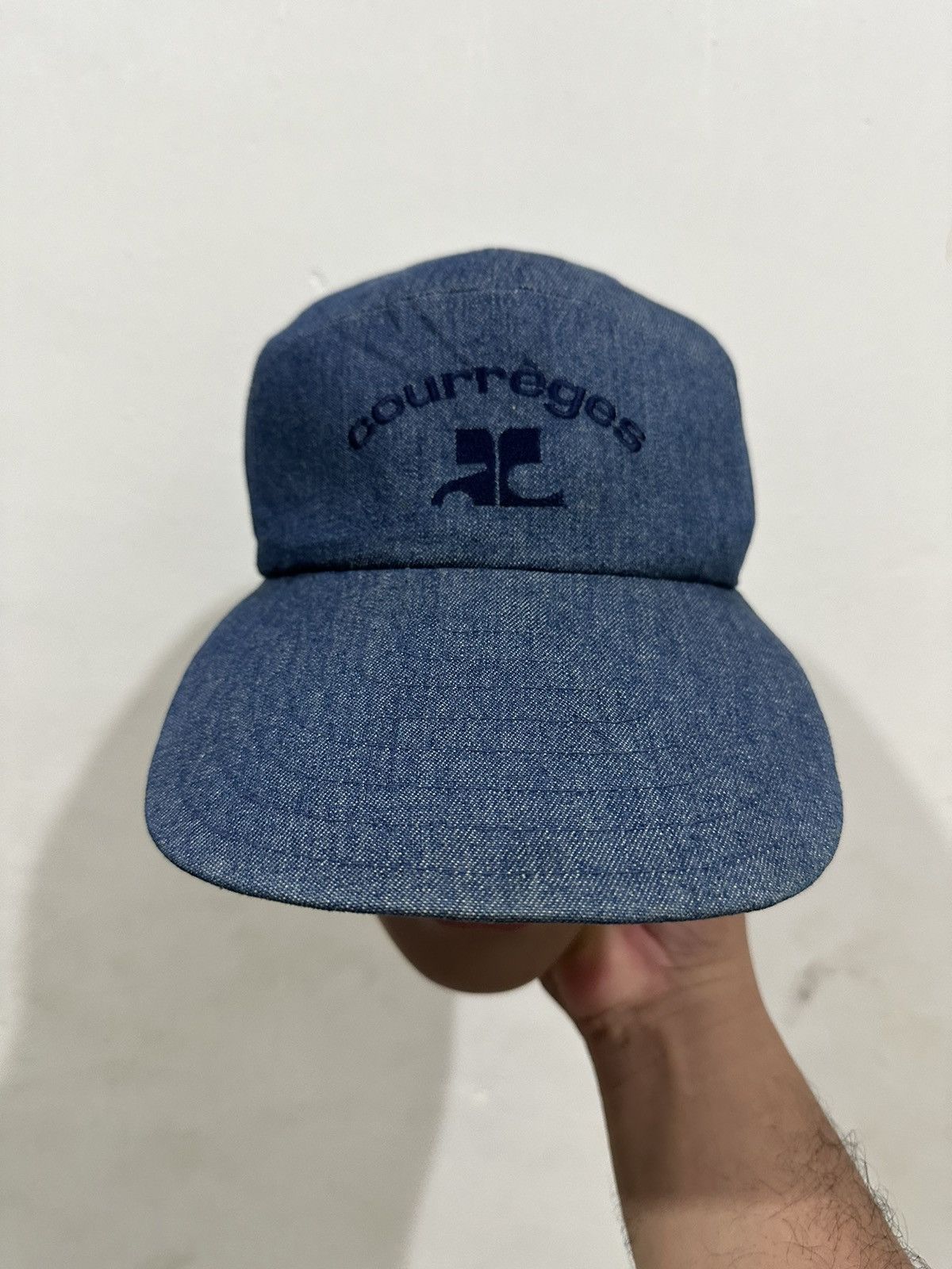 Courreges VTG Couragges Homme Denim Style Hat Size ONE SIZE - 2 Thumbnail
