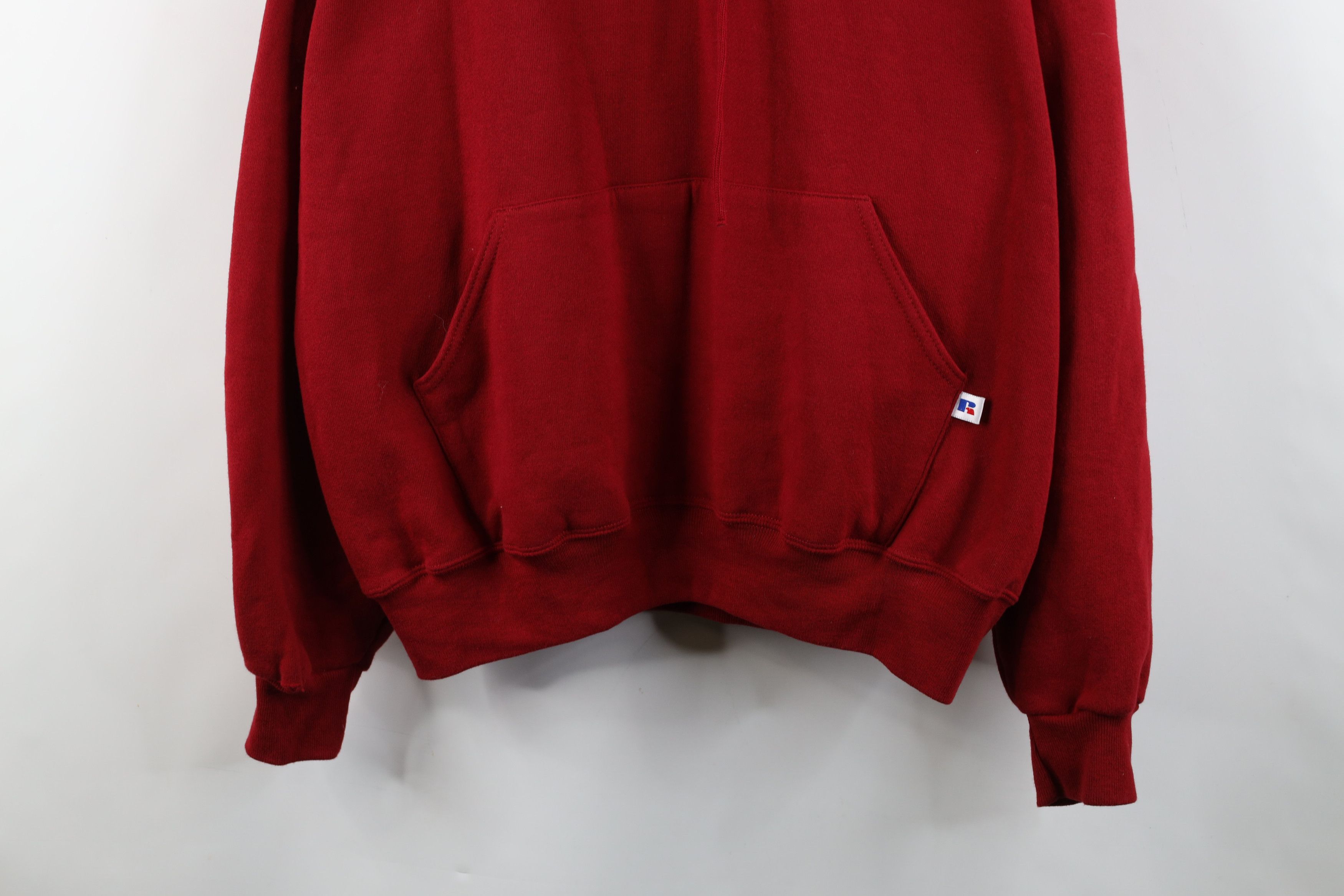 Russell Athletic × Vintage Vintage 90s Russell Athletic Henley Hoodie Sweatshirt USA Size US XL / EU 56 / 4 - 3 Thumbnail