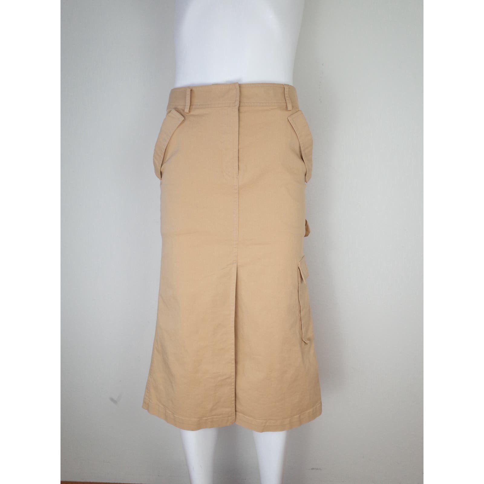 image of Rosie Assoulin Cotton Cargo Skirt Size 4 in Tan, Women's